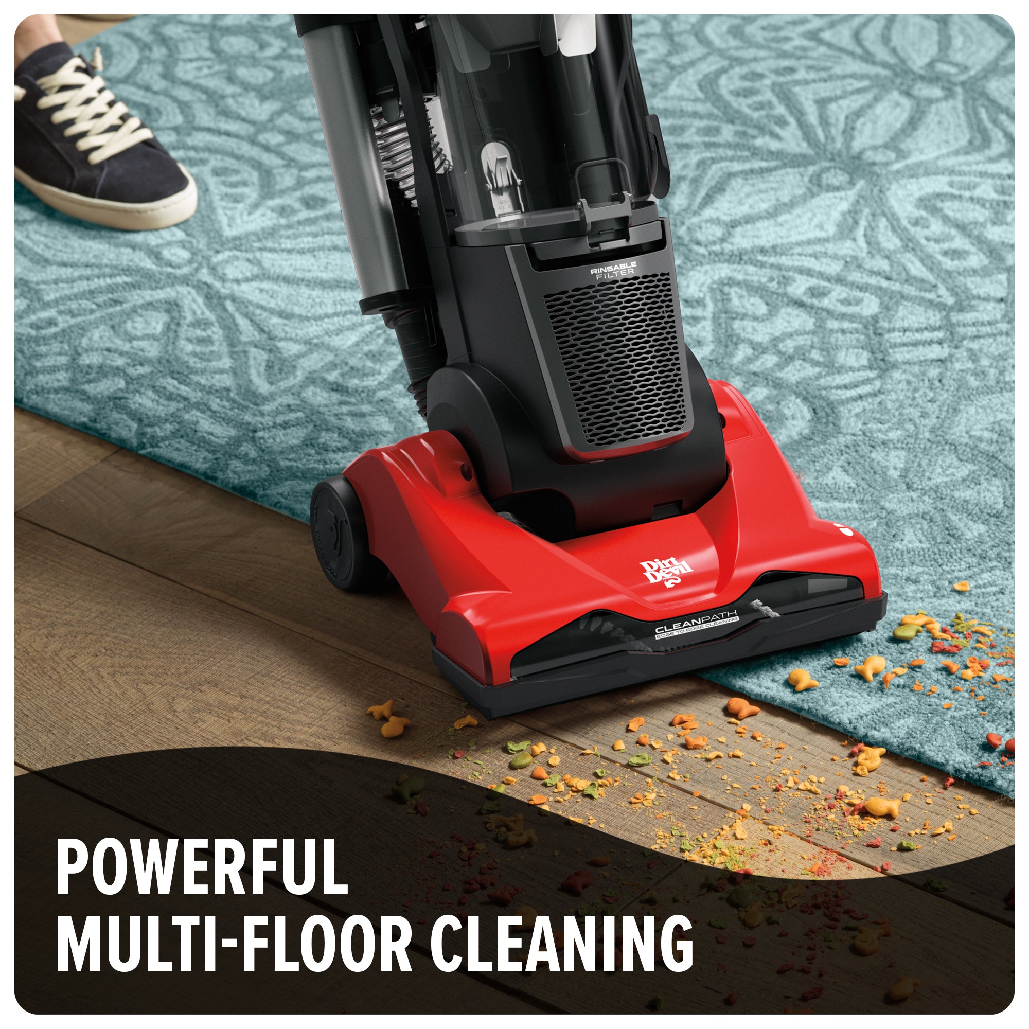 Endura Reach Compact Upright Vacuum Cleaner - Powerful Lightweight Cordless Stick Vac for Pet Hair, Hard Floors & Carpets - Perfect for Home, Apartment & Office Cleaning