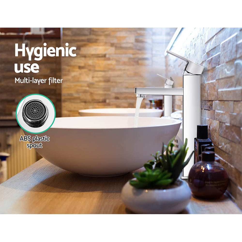 Premium Basin Mixer Tap Faucet - Modern Chrome Finish for Bathroom Sink - Perfect for Home, Hotel & Spa Renovations