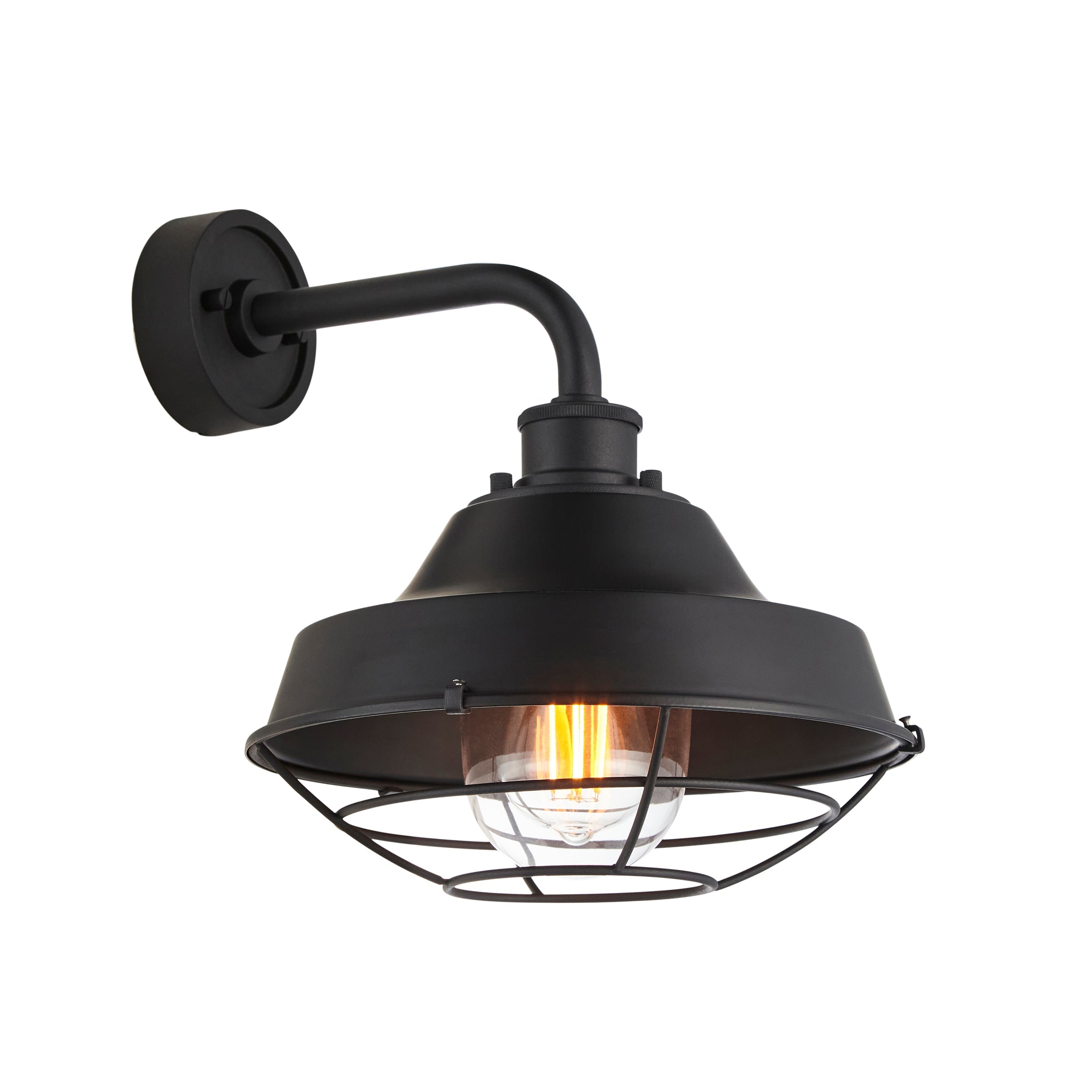 Astley Outdoor Wall Light in Matt Black - Durable & Weatherproof Exterior Lighting for Porch, Garden, and Patio