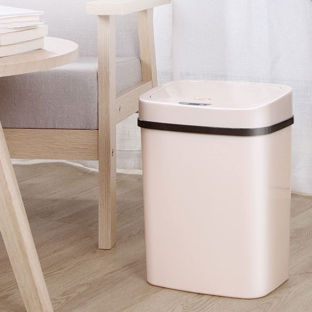Automatic Sensor Trash Can - Hands-Free Bathroom & Kitchen Waste Bin with Lid, Touchless Garbage Container for Toilet Paper, Compost, and Recycling (Color: Black) - Perfect for Home, Office, and Commercial Spaces