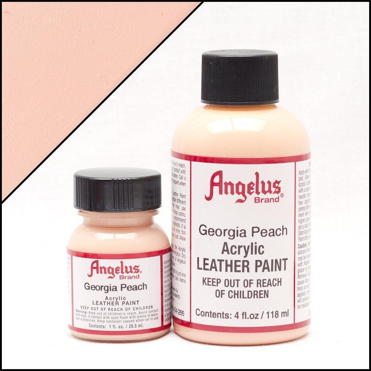 Georgia Peach Angelus Leather Paint 1oz - Premium Leather Dye for Shoes, Bags & Accessories - Perfect for DIY Repair & Customization Projects