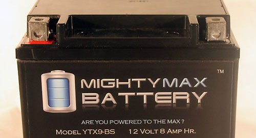 Mighty Max YTX9-BS High Performance Replacement Battery for Motorcycles, ATVs & Powersports - Long Lasting Power Solution for Outdoor Adventures