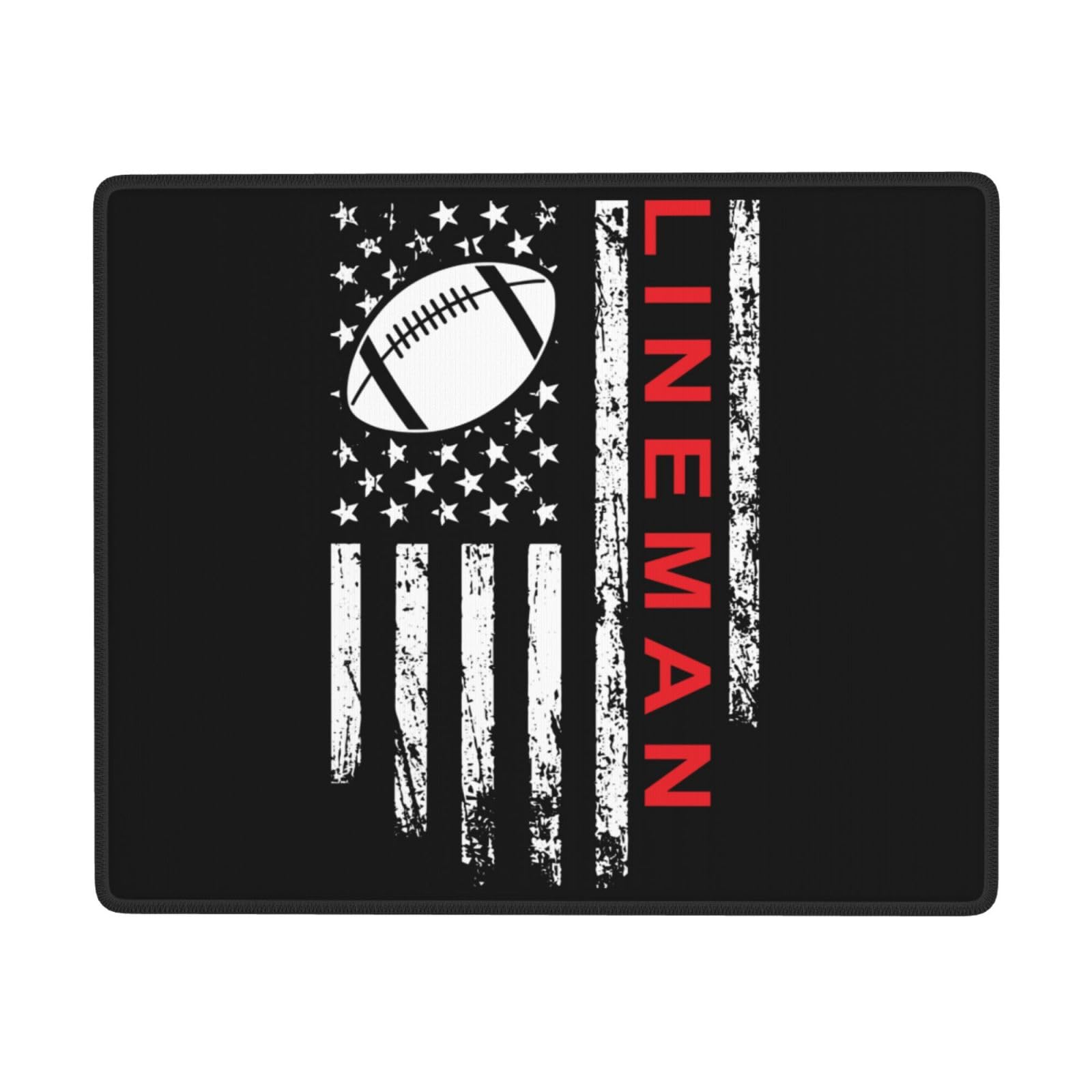 SIYTUAU USA Flag American Football Mouse Pad - Waterproof, Non-Slip Rubber Gaming Mousepad (7x9 inches) for Office, Laptop & PC - Perfect for Sports Fans & Gamers