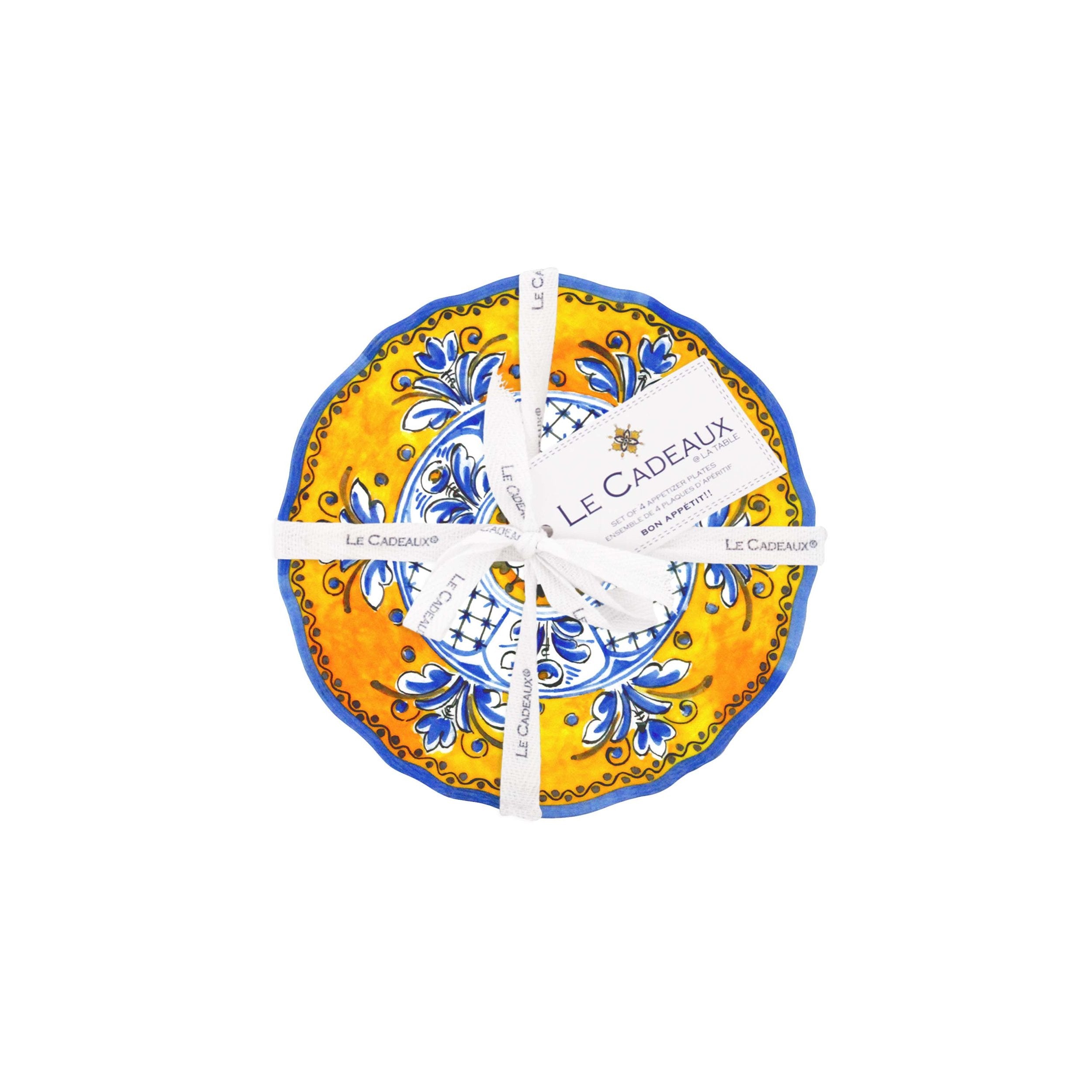 Benidorm Appetizer Plates Set of 4 - Elegant Small Serving Dishes for Tapas, Desserts, Snacks | Perfect for Dinner Parties, Cocktail Hours & Entertaining Guests