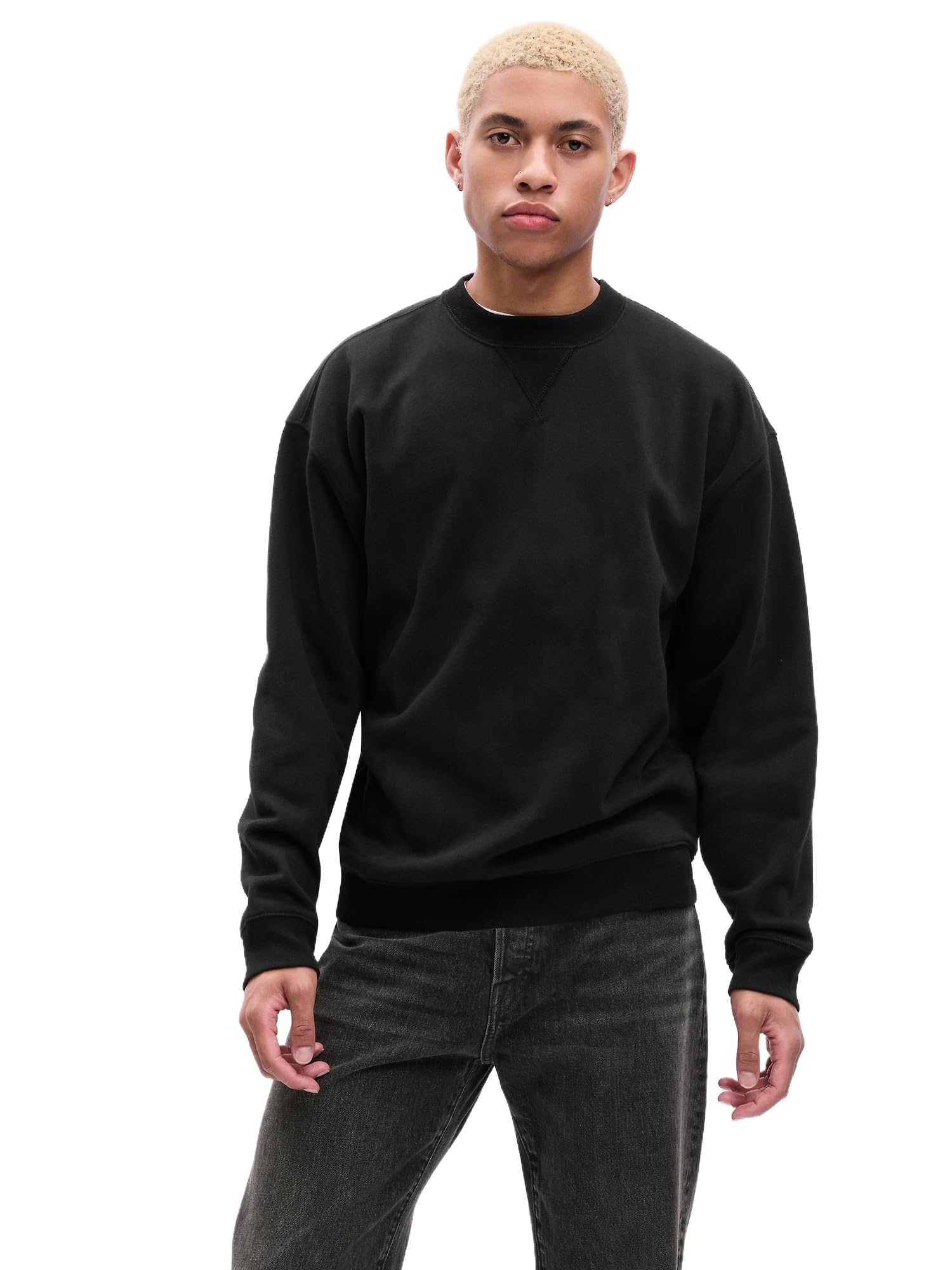 GAP Vintage Soft Drop Shoulder Crew Sweatshirt | Comfortable Oversized Pullover for Women & Men | Perfect for Casual Wear, Lounge & Street Style