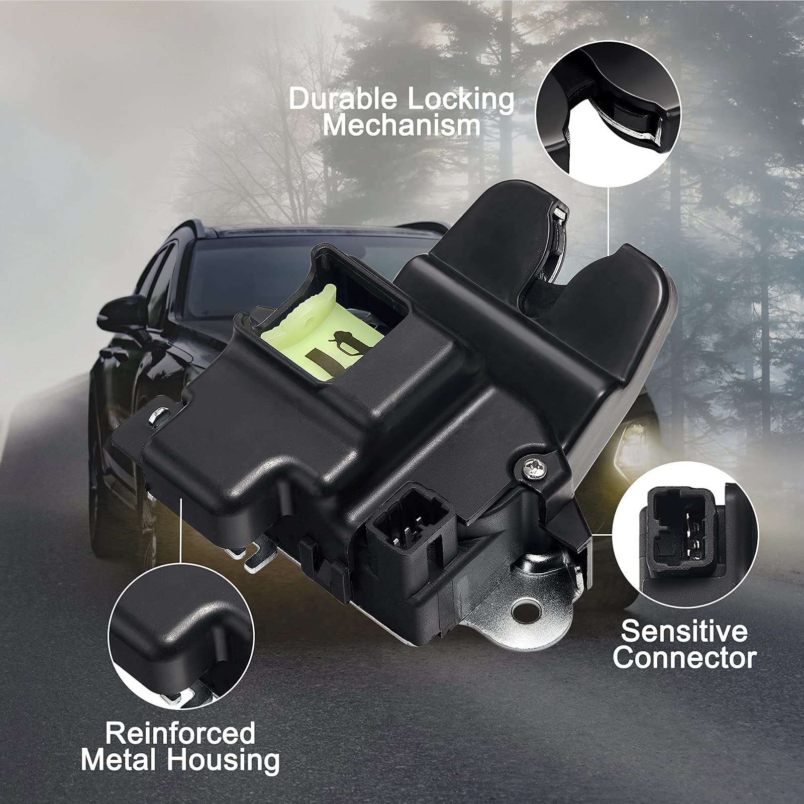 SYERAL Power Tailgate Lock Actuator & Trunk Lid Latch Lock Assembly 81230-3X010 - Compatible with 2011-2016 Hyundai Elantra | Secure Vehicle Access & Anti-Theft Protection for Parking & Travel Scenarios