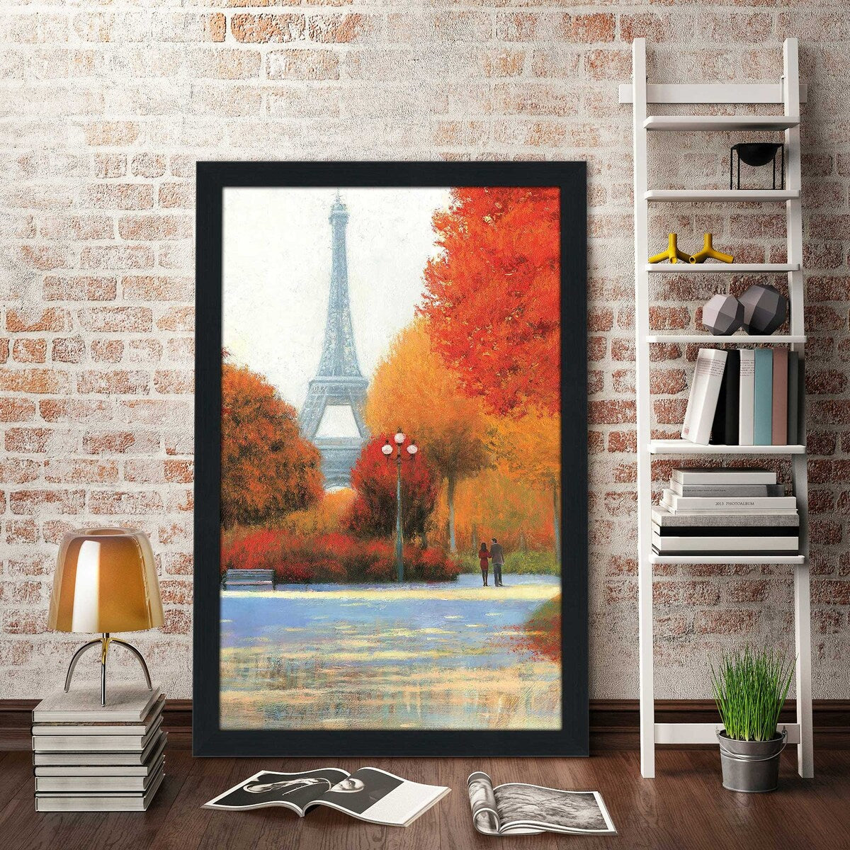 Autumn in Paris Couple Print Acrylic Wall Art - Romantic Home Decor for Living Room, Bedroom & Office