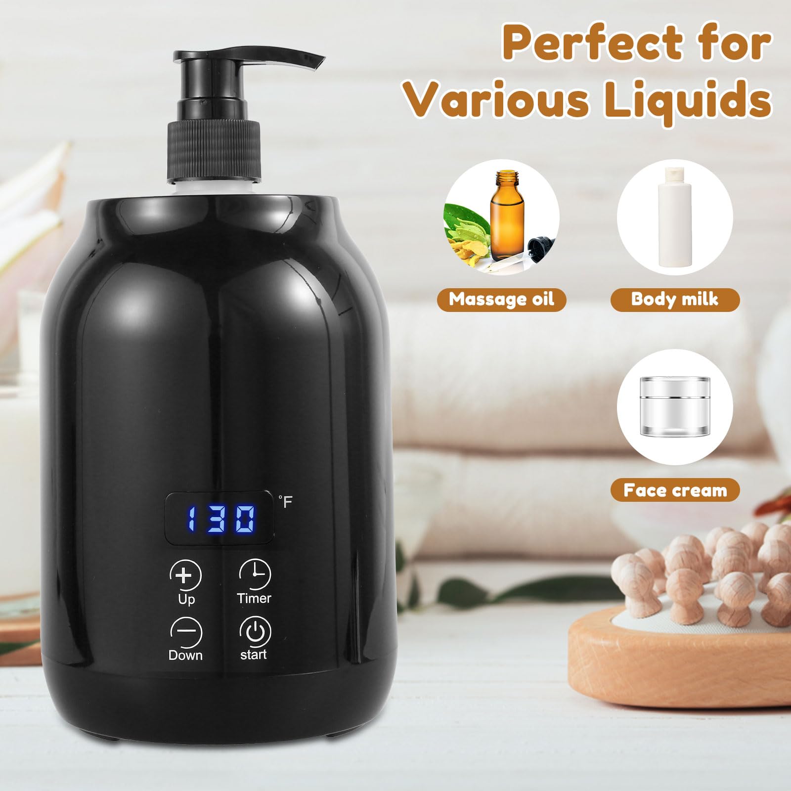 Professional Massage Oil Warmer with Adjustable Temperature - 2 Bottle Dispenser for Spa, Salon & Barber Shops | Perfect for Relaxing Massages, Aromatherapy & Skin Treatments