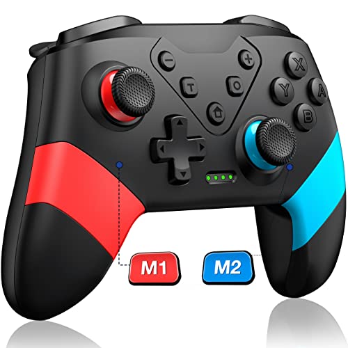 NinjaPlusOX Wireless Pro Controller for Nintendo Switch/Lite/OLED - Programmable Back Buttons, Turbo, Vibration & Wakeup Function | Perfect for Gaming, Travel & Family Entertainment