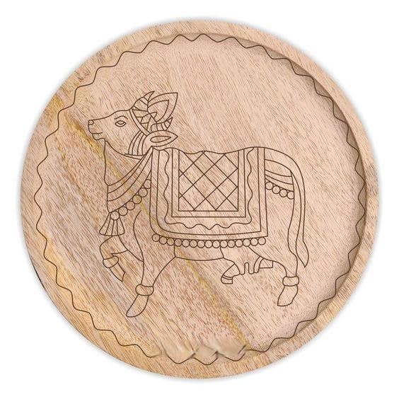 Stone X Jali Creation Pre-Marked Wooden Base Cutout for DIY Crafts, Home & Room Decor - Artistic Elephant Design (WB-ELPHNT-8) - Perfect for Wall Art, Handmade Gifts & Boho Home Decoration