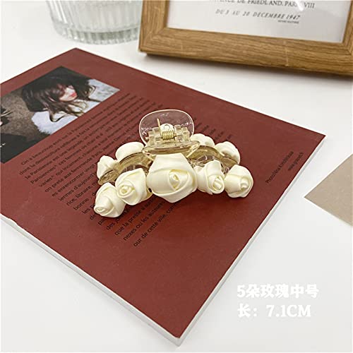 **Handmade Camellia Flower Hair Clips for Girls - Fairy Hair Claws & Hairpins - Elegant Hair Accessories for Parties, Weddings & Daily Wear (Color: 2)**