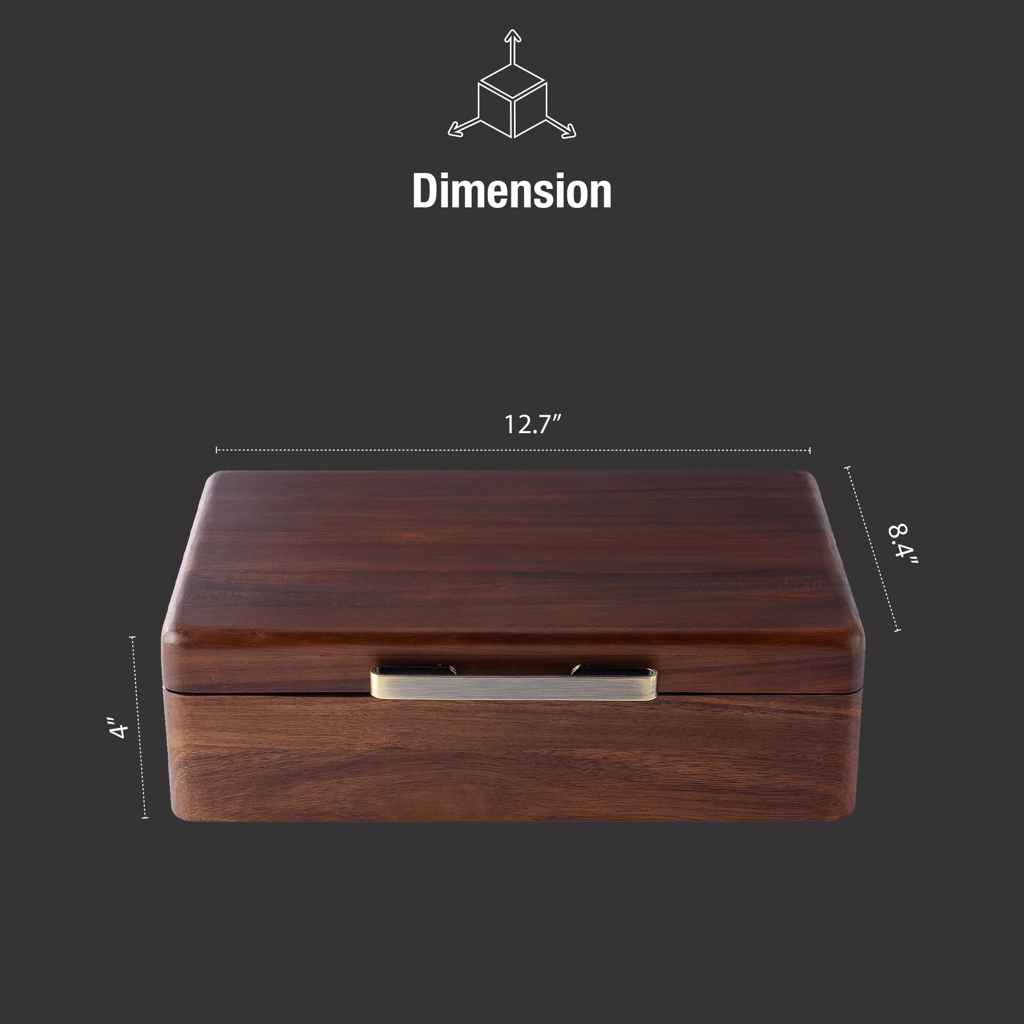 Shanik Large Wooden Watch Box for Men - 5 Slot Personalized Watch Storage Organizer with Engraving - Luxury Watch Case for Collection & Display - Perfect Gift for Watch Enthusiasts & Professionals