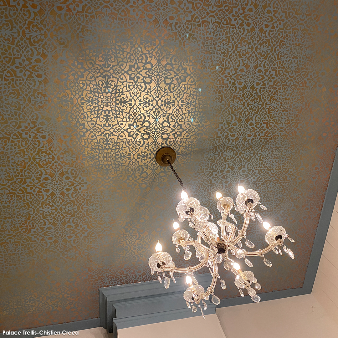 Palace Trellis Moroccan Wall Stencil - DIY Home Decor, Arabic Pattern Template for Painting, Wall Art, Furniture & Crafts - Perfect for Bedroom, Living Room, and Boho Style Interior Design