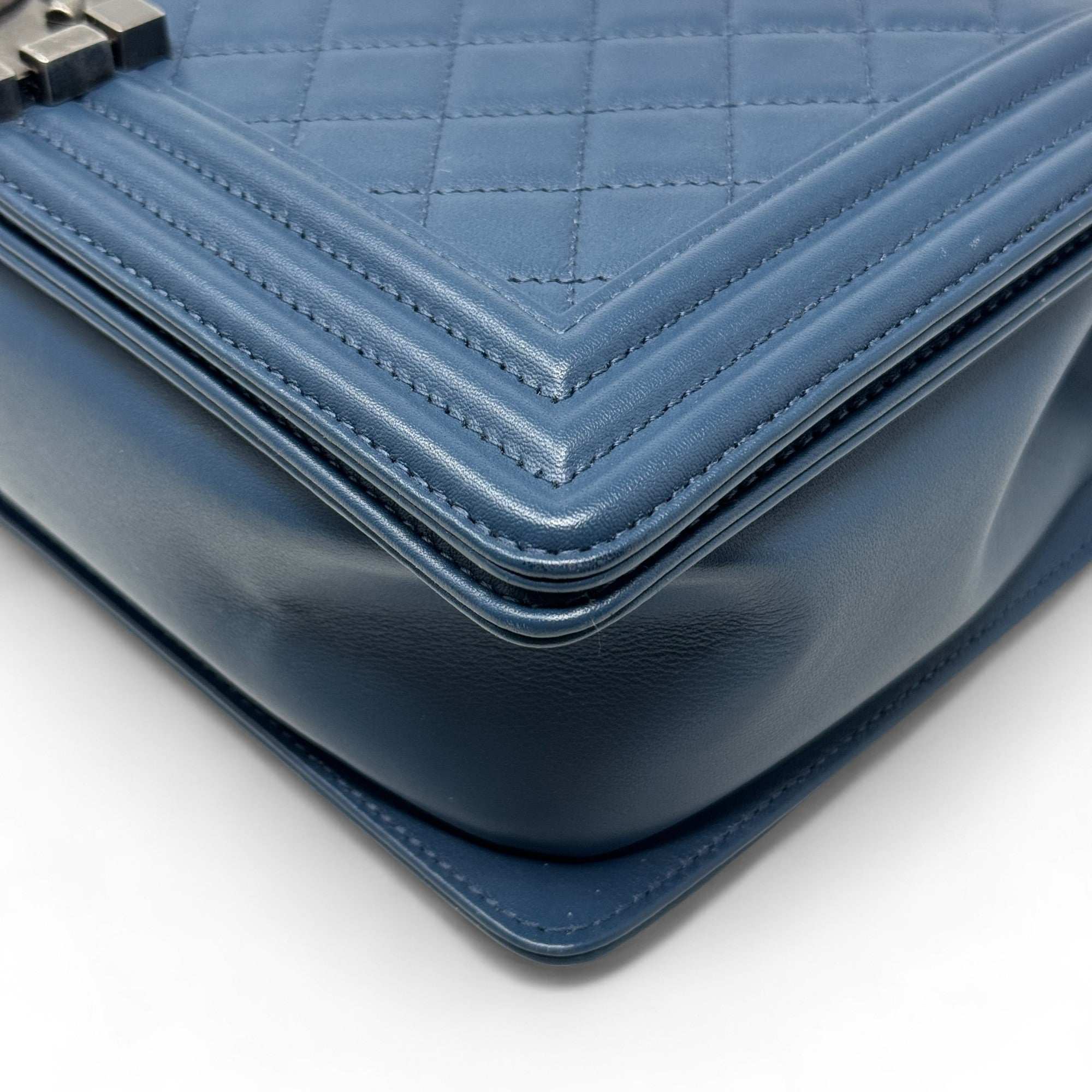 Chanel Blue Large Boy Bag - Luxury Designer Handbag for Women | Perfect for Parties, Weddings & Evening Events