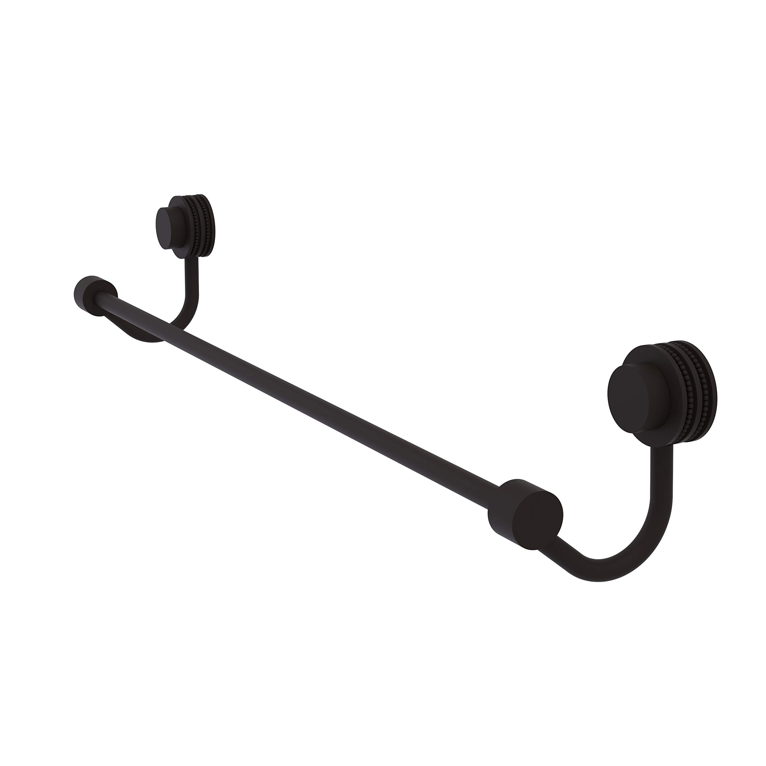 Allied Brass 421D/24-ORB Venus Collection 24 Inch Dotted Accent Towel Bar in Oil Rubbed Bronze - Perfect for Bathroom, Spa, and Luxury Home Decor