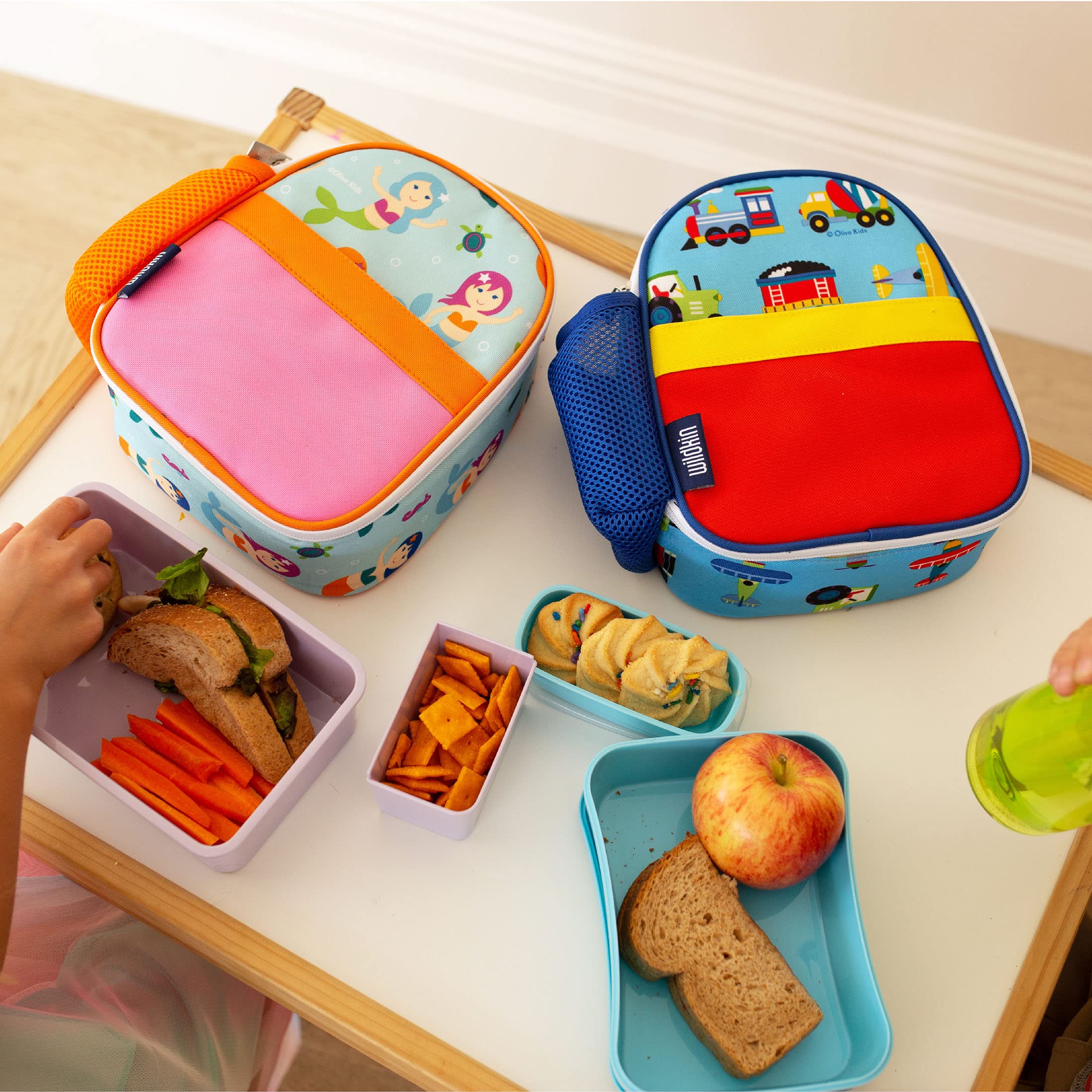 Wildkin Insulated Clip-in Kids Lunch Box - Leak Proof & Durable for School, Travel & Picnics - Mermaid Design for Girls - Perfect for Snacks, Sandwiches & Drinks