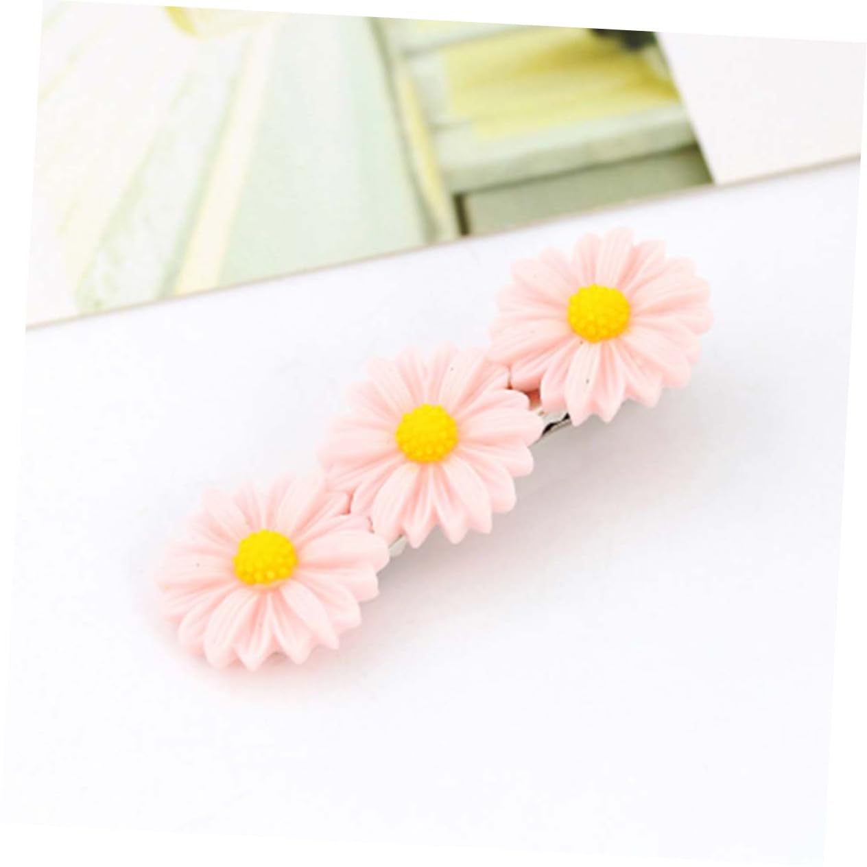 Beaupretty 3 Sets Daisy Flower Hair Clips for Women & Girls - Pink Acrylic Barrettes (10pcs x 3) - Perfect for Parties, Weddings & Everyday Fashion Accessories