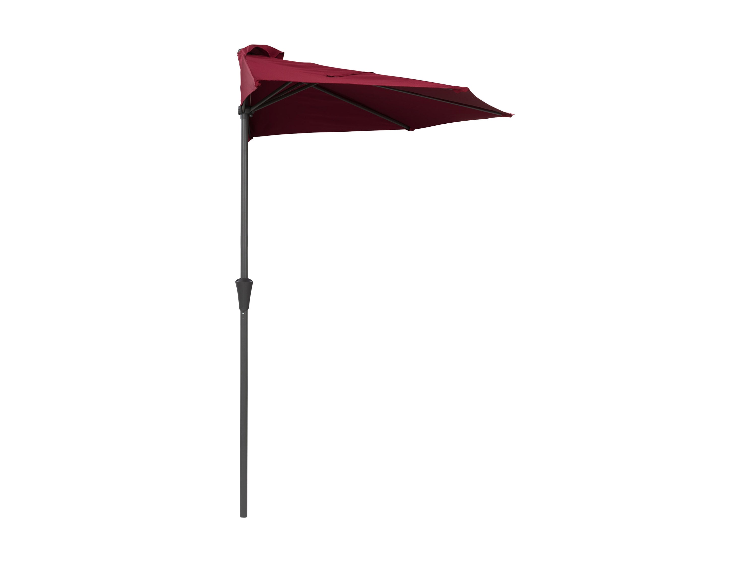 8.5ft Red Half Umbrella - Large Outdoor Patio Umbrella with Tilt Function for Garden, Poolside, and Beach Use