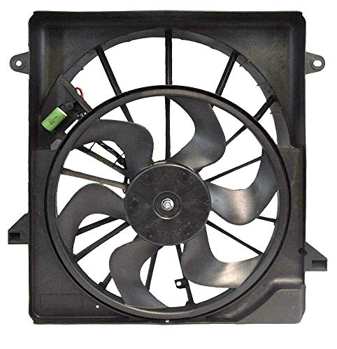 Jeep Liberty Radiator & Condenser Fan Replacement - CH3115159 Compatible Part - Perfect for Engine Cooling & AC System Maintenance