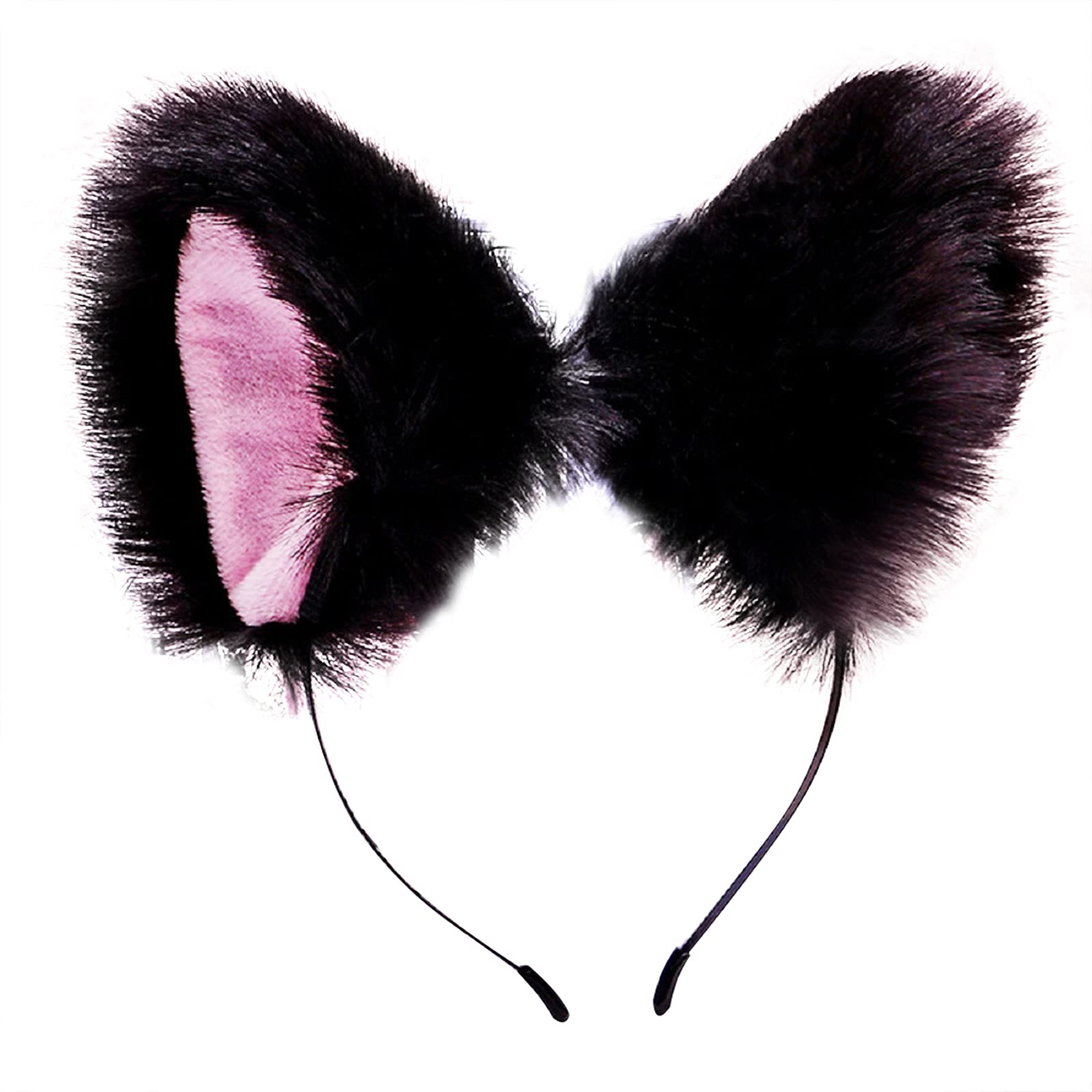 Fxaelian Animal Fox Cat Dog Ears Headband - Cute Fluffy Cosplay Costume Accessories for Halloween, Christmas Parties, Anime Conventions & Themed Events