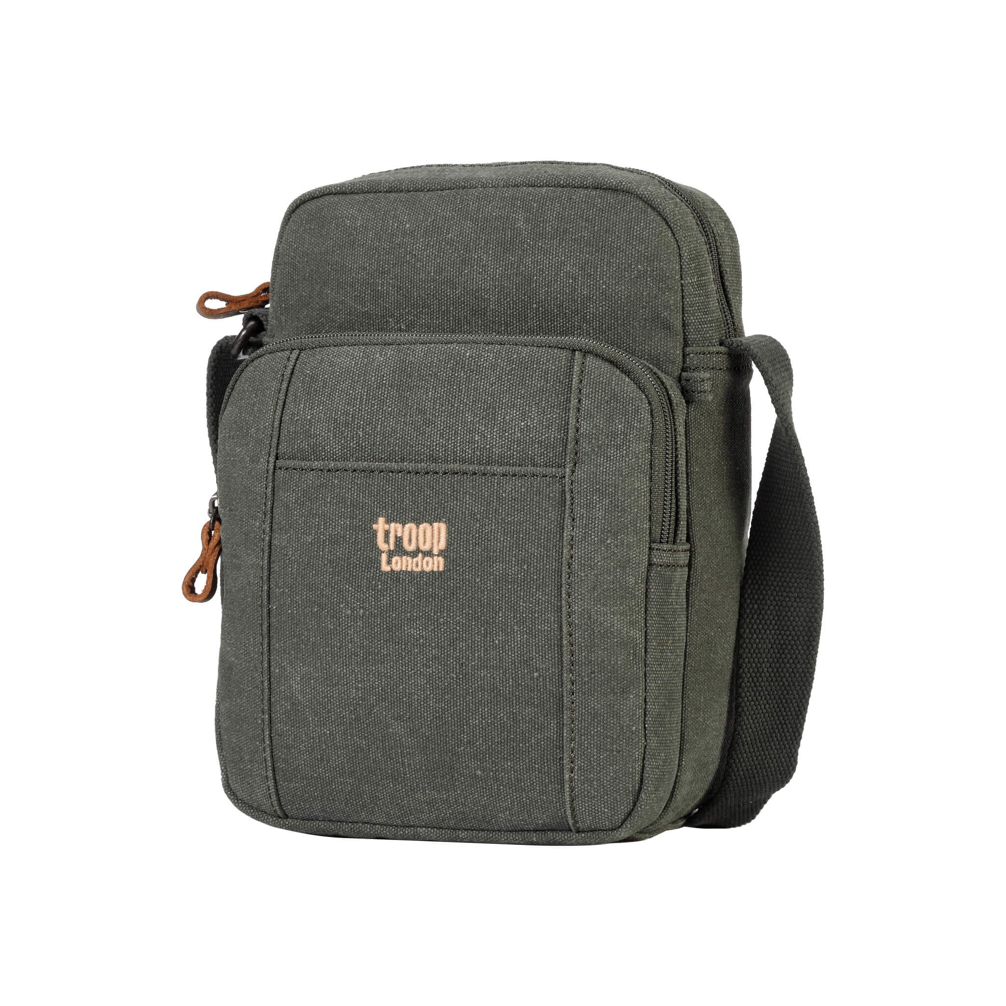 TRP0370 Troop London Classic Canvas Crossbody Bag for Men & Women - Stylish & Durable Everyday Shoulder Bag for Work, Travel & Casual Outings