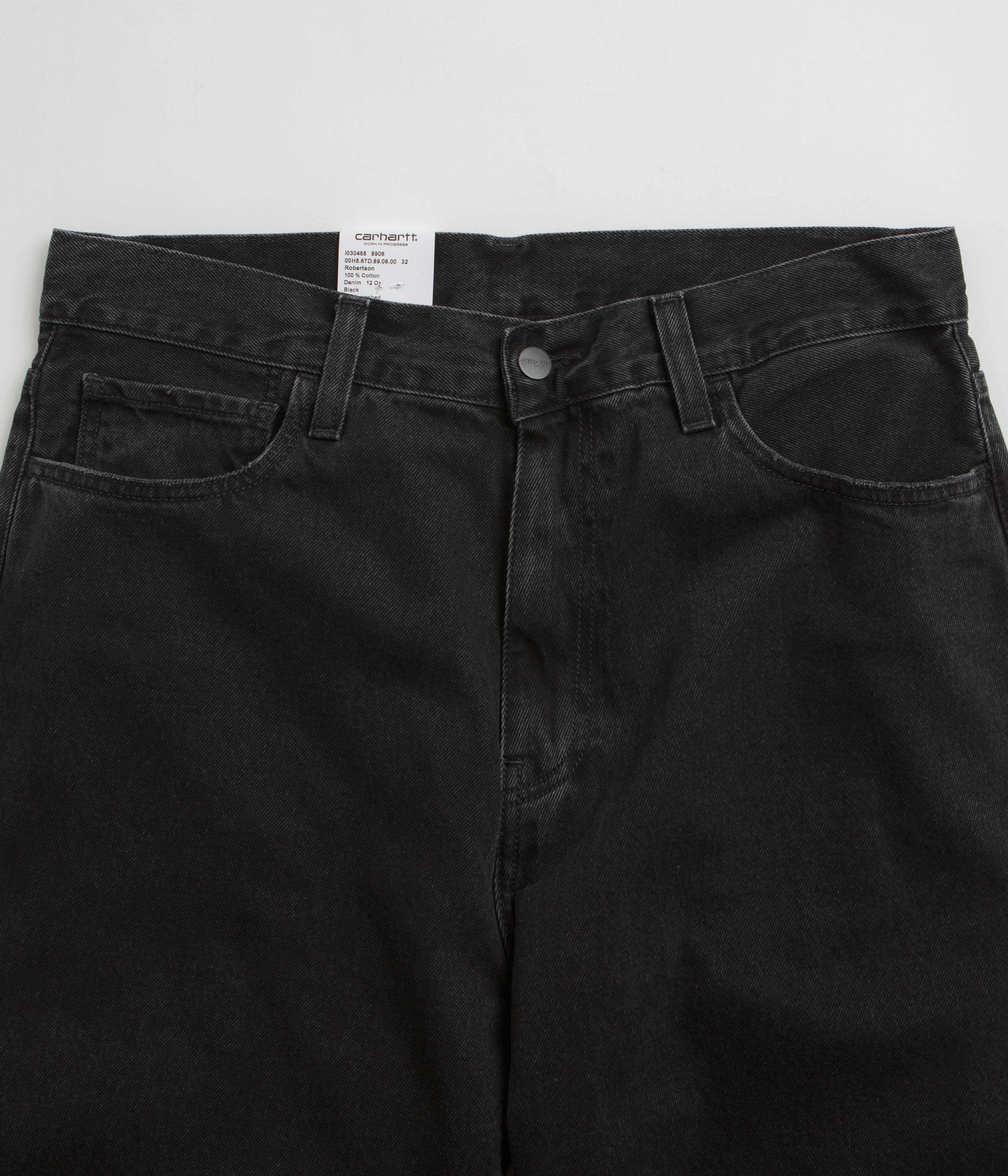 Carhartt Landon Pants for Men - Black Stone Washed Work Pants | Durable & Comfortable for Construction, Outdoor Work & Casual Wear