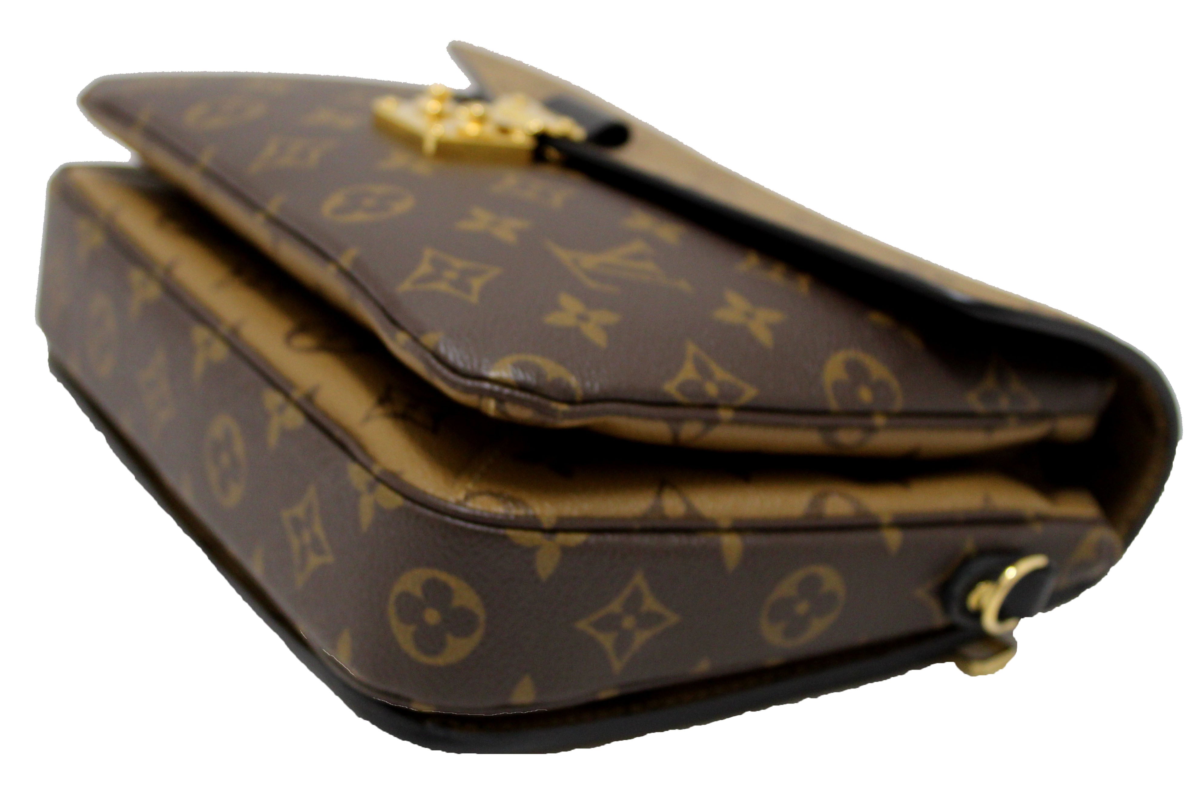 Authentic Louis Vuitton Monogram Reverse Canvas Pochette Metis Crossbody Bag - Luxury Designer Handbag for Women, Perfect for Work, Travel & Everyday Use