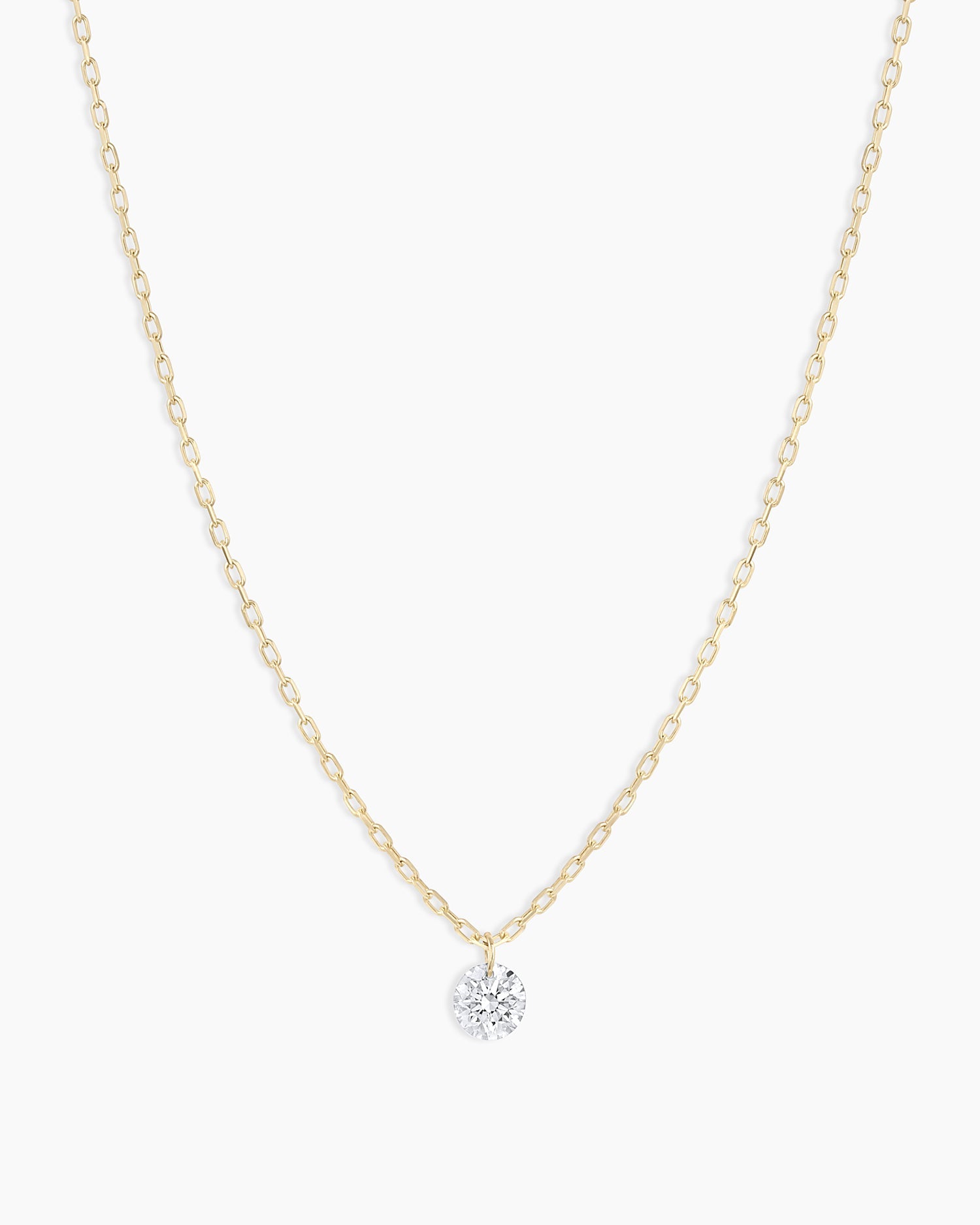 Floating Diamond Necklace for Women - 14K Gold Plated Elegant Pendant Jewelry Gift for Anniversary, Valentine's Day & Special Occasions | Perfect for Date Nights, Weddings & Formal Events