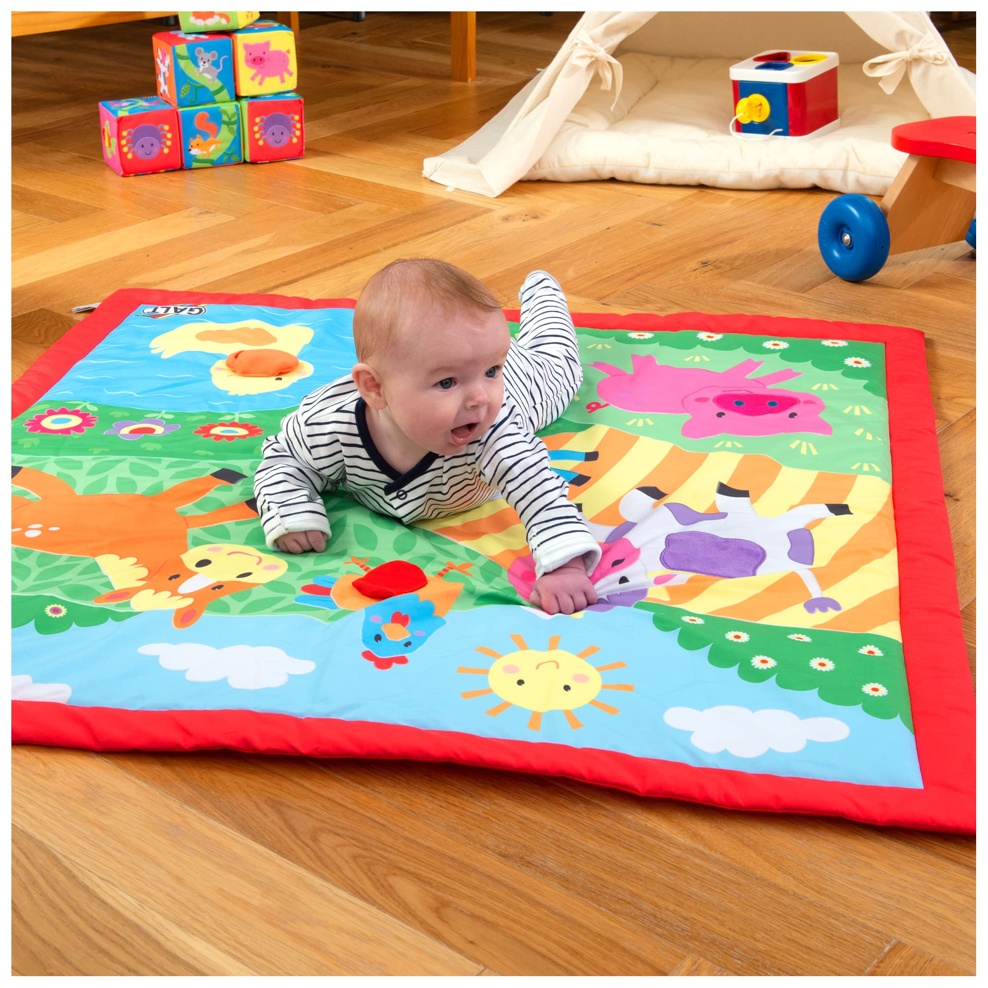 Galt Toys Large Farm Playmat for Kids - Educational Farm Animal Activity Mat for Toddlers & Preschoolers - Perfect for Playrooms, Daycare & Home Learning
