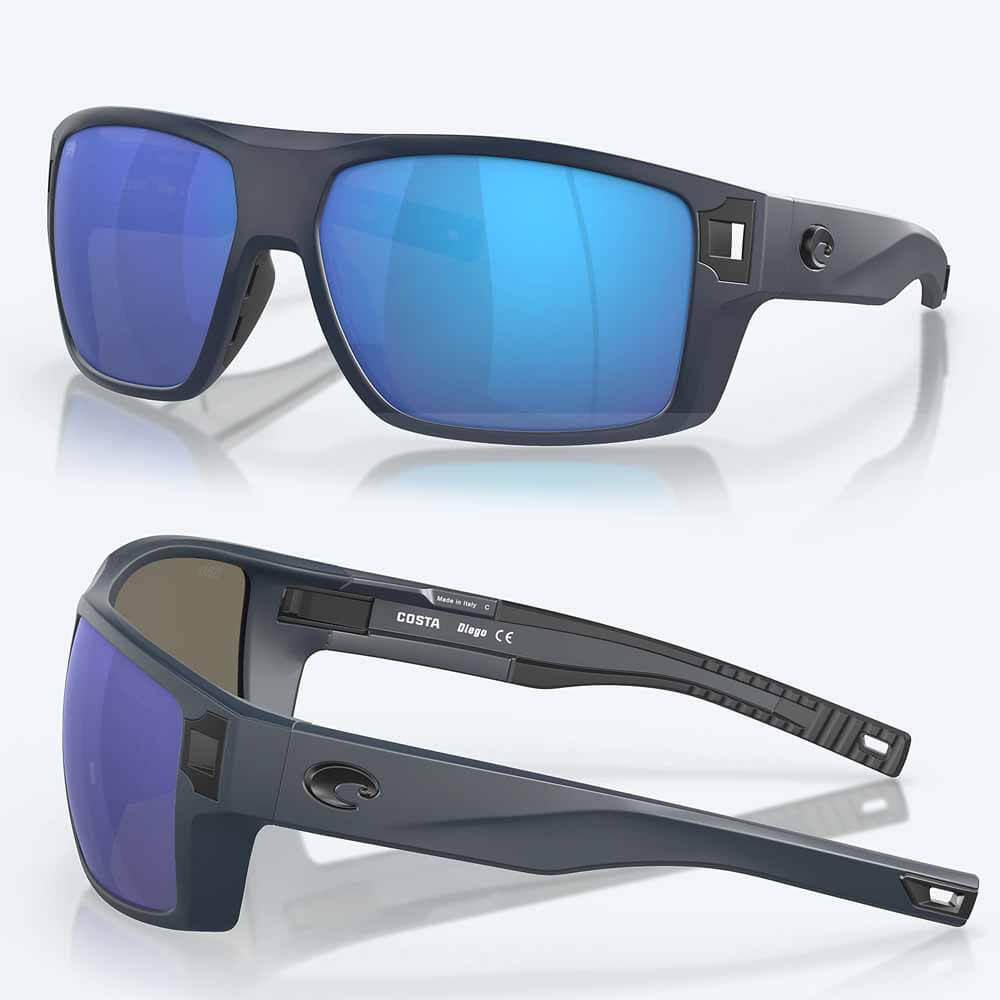 Costa Diego Matte Midnight Blue Polarized Sunglasses for Men & Women - UV Protection, Anti-Glare for Outdoor Activities, Fishing, Driving & Beach