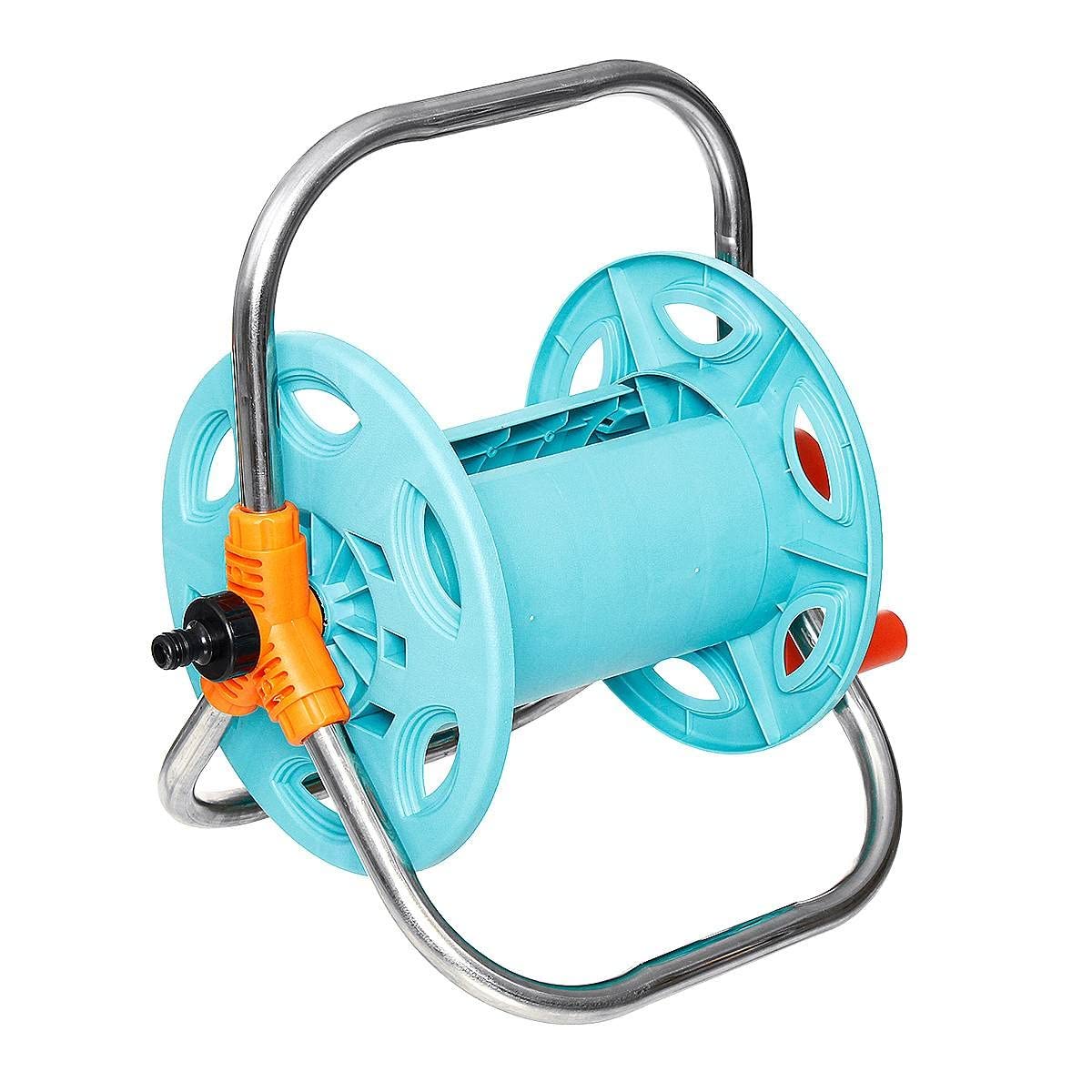 **20M Portable Garden Hose Reel Cart with Organizer - Heavy Duty Standing Storage Rack, Water Pipe Bracket & Shaking Irrigation Tool for Lawn, Yard, and Outdoor Watering (Color: As Shown)**
