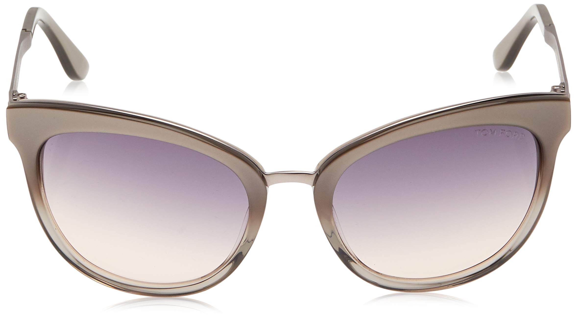 Tom Ford FT 0461 Emma 59B Sunglasses - Beige/Gradient Smoke Lenses - Luxury Designer Shades for Women - Perfect for Beach, Driving & Outdoor Activities