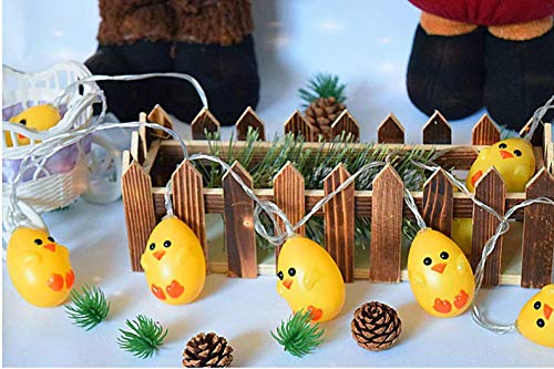 Cute Animal Chicken String Lights - Easter LED String Lights in Warm White, Chicken Shaped Fairy Lights for Christmas, Home, Wedding, Party, Bedroom & Birthday Decor (1.5M) - Perfect for Indoor/Outdoor Holiday Decorations