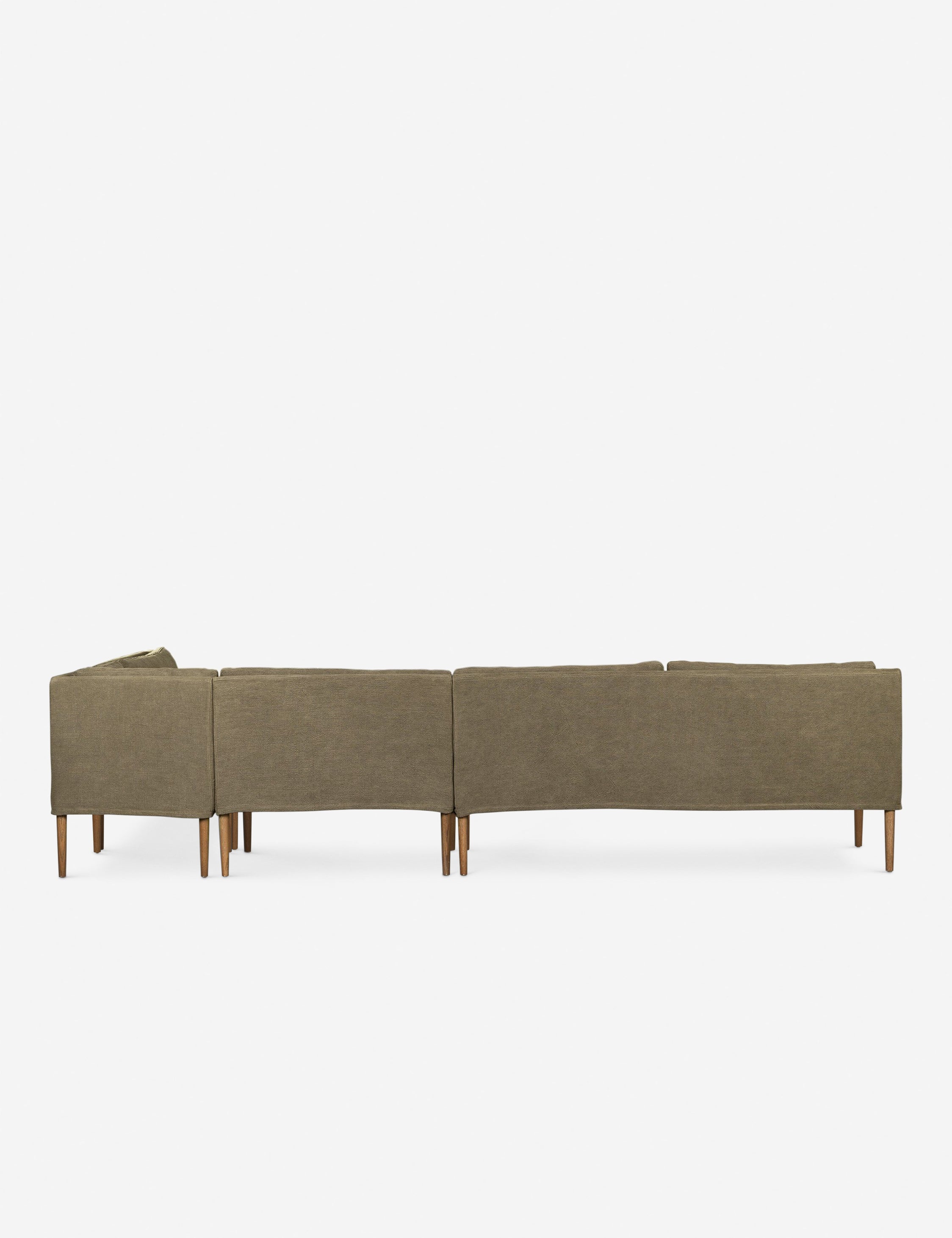 Aurelia Dining Banquette by Amber Lewis x Four Hands - Modern Upholstered Bench for Kitchen, Dining Room & Breakfast Nook - Comfortable Seating Solution for Home Decor