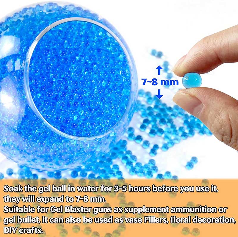 7-8mm Gel Splatter Ball Blaster Refill Ammo - 80,000 PCS (Blue & Orange) for Outdoor Water Games, Team Battles, and Summer Fun Activities