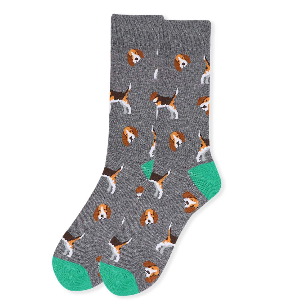 Fun & Stylish Men's Novelty Socks - 6 Pack Assorted Designs for Casual Wear, Gifts & Everyday Comfort - Cotton Blend Crew Socks for Work, Gym & Home
