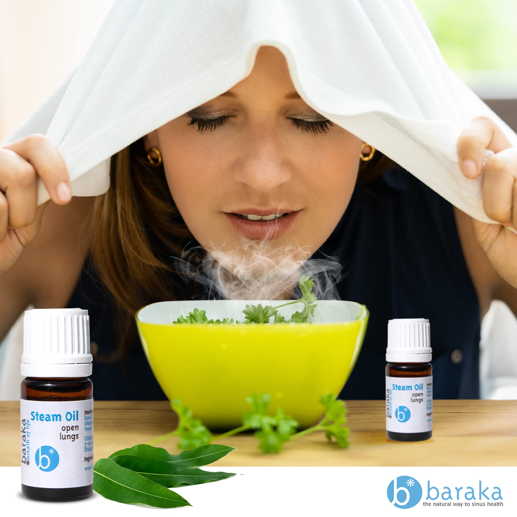 100% Pure Natural Aromatherapy Essential Oil Blend - Camphor, Niaouli & Eucalyptus Steam Oil for Diffusers & Humidifiers - Relieves Chest & Nasal Congestion - 5ml Bottle (Pack of 1) - Perfect for Aromatherapy, Relaxation & Respiratory Relief at Home or Office