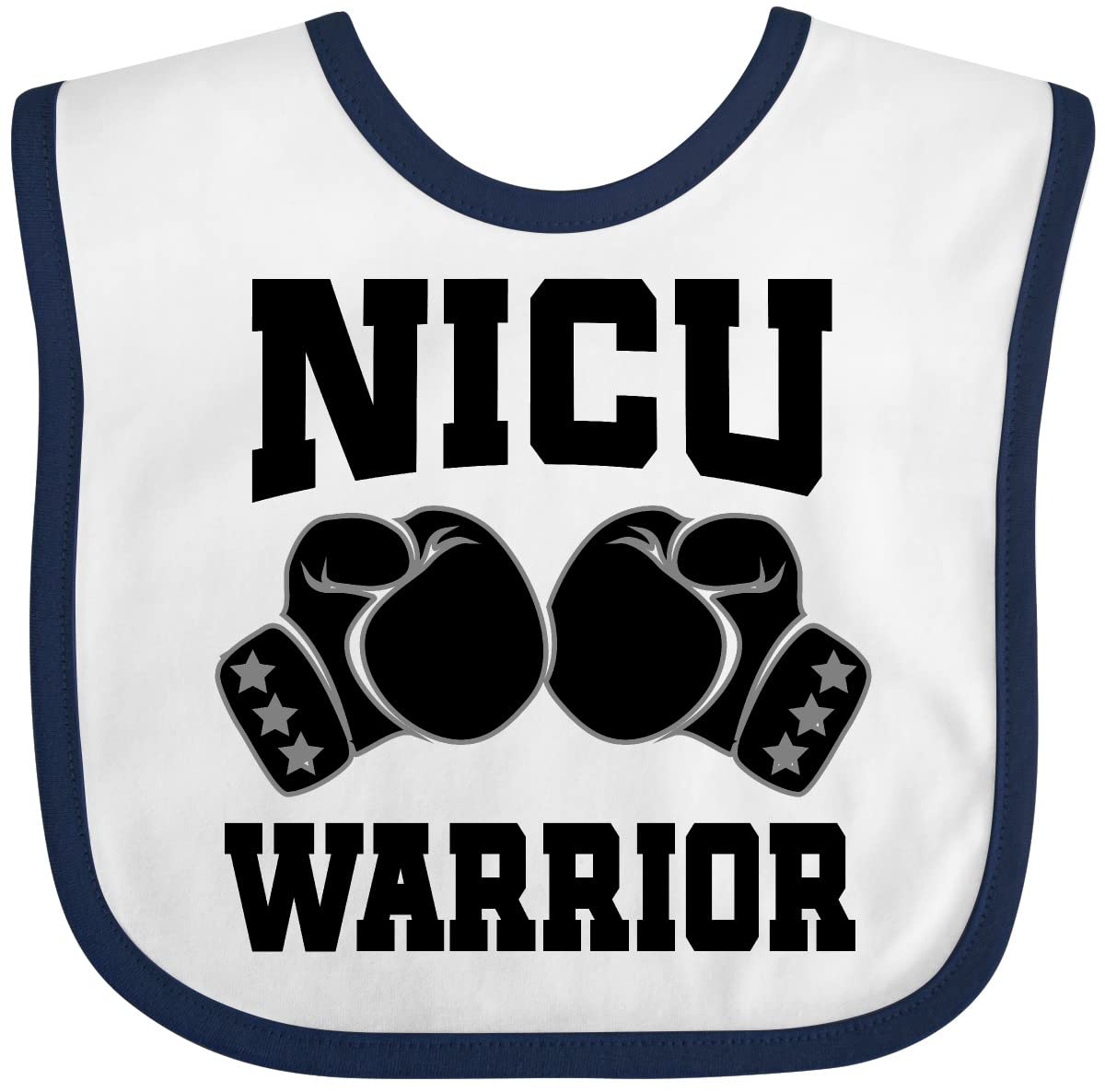 Inktastic NICU Warrior Baby Boy Bib - Soft & Absorbent Drool Bib for Newborns & Infants - Perfect for Feeding, Teething, and Everyday Use