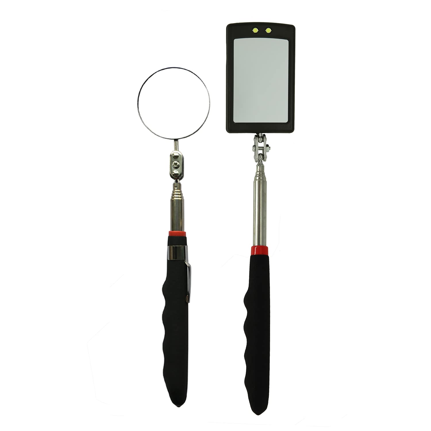 Telescopic Inspection Mirror Kit with LED Light - 34