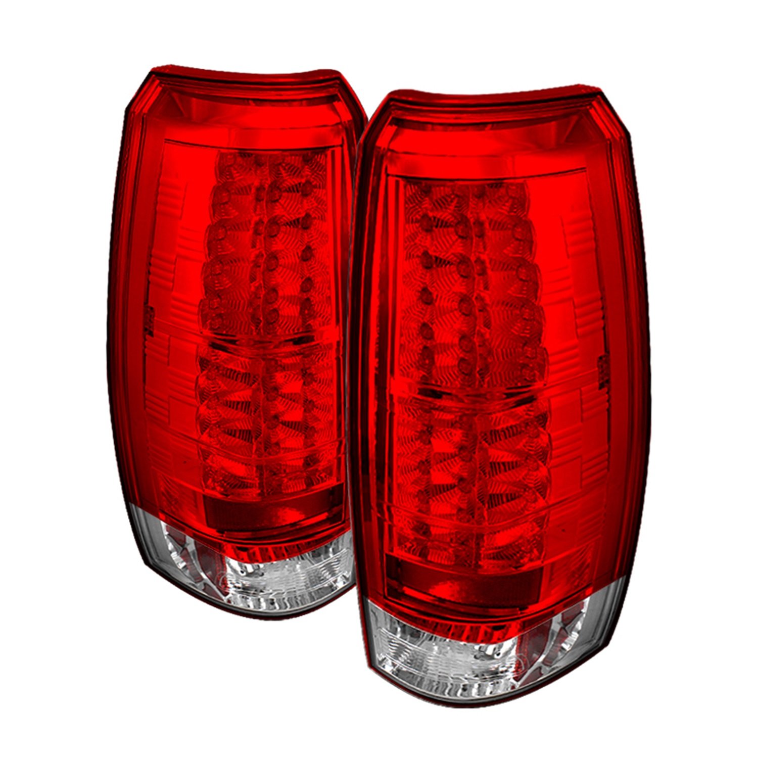 Spyder 5032478 LED Tail Lights for 2007-2013 Chevy Avalanche - Red Clear Lens | Enhanced Visibility & Style for Night Driving & Custom Truck Upgrades