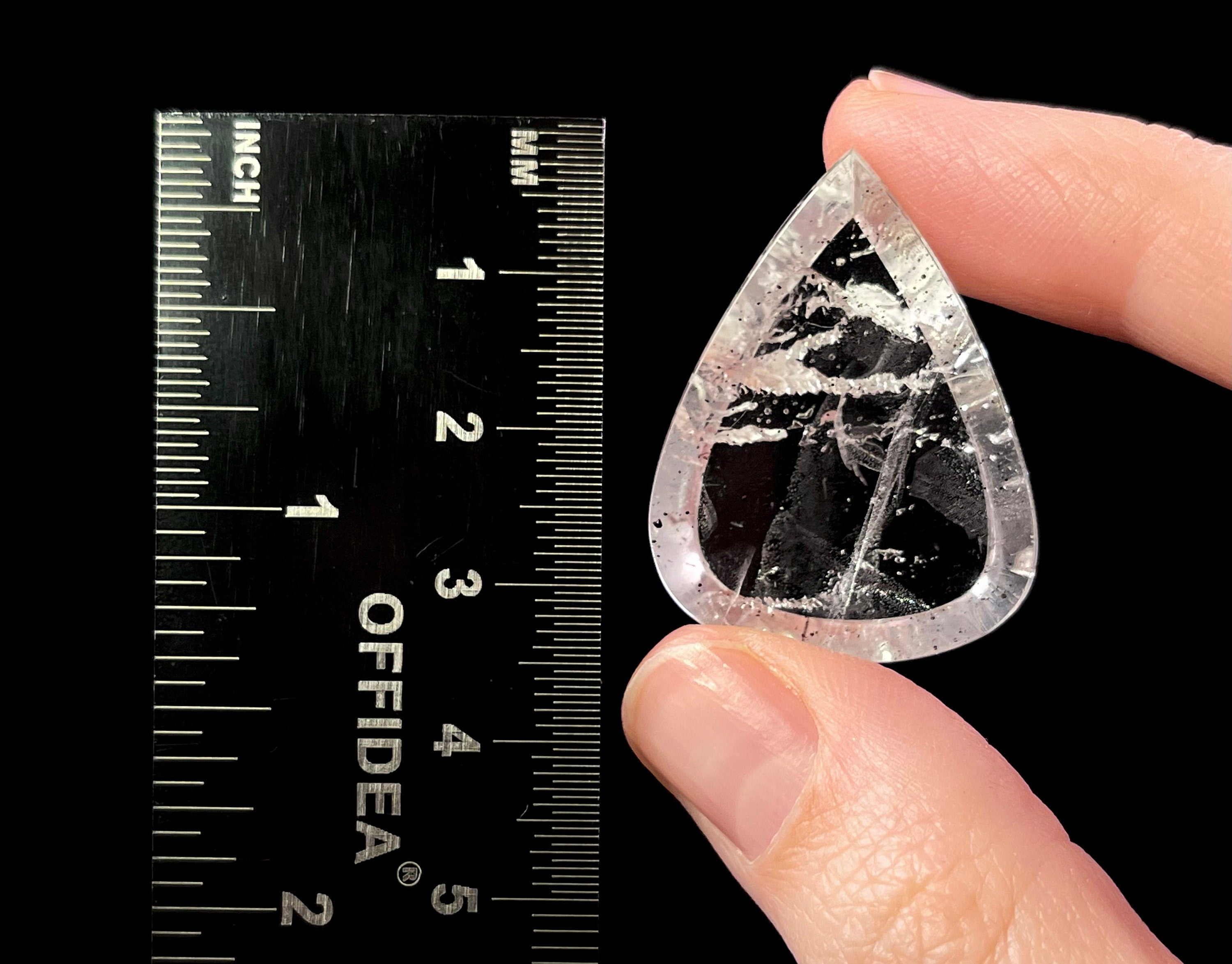 Pink Fire Quartz Crystal Teardrop - Natural Covellite Gemstone for Jewelry Making (52059) | Healing Crystals, Pendant Crafting, Spiritual Gifts