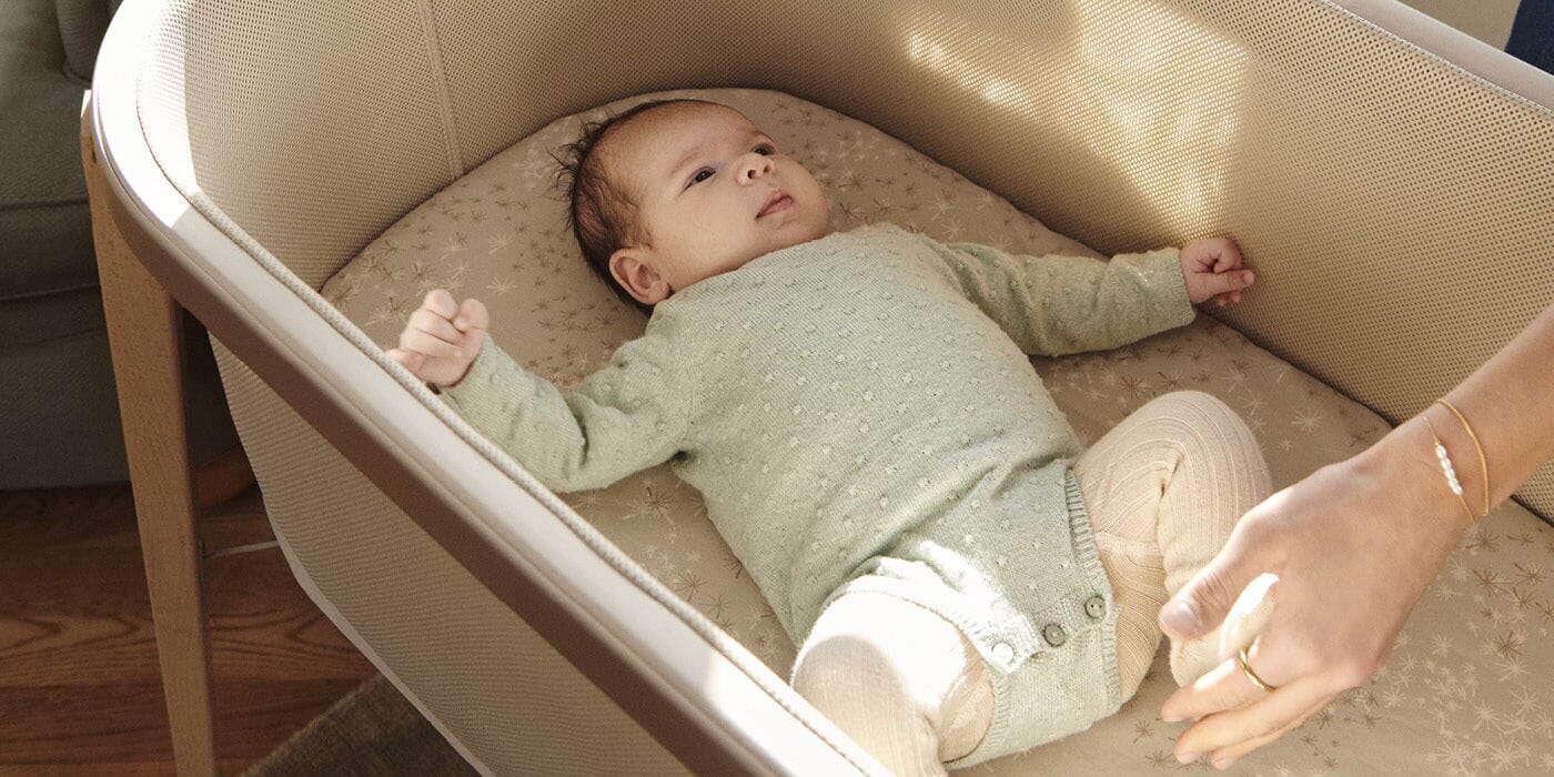 Stokke Snoozi Fitted Crib Sheets - 2 Pack Soft Organic Cotton Baby Bassinet Sheets for Stokke Sleepi Bed - Perfect for Nursery, Daycare & Travel