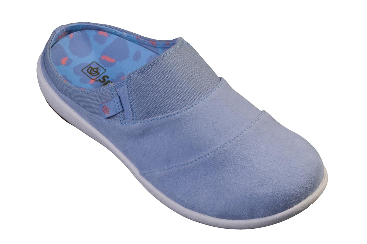 **Spencos Women's Comfortable Siesta Bokeh Layered Mule Slippers - Soft House Shoes for Relaxing at Home, Lounging & Casual Wear**    *(Note: 