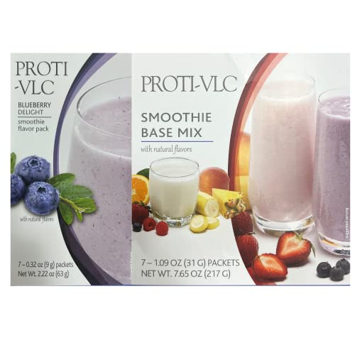 PROTIFIT High Protein VLC Smoothie Mix - Low Calorie, Low Fat, Low Sugar, Low Carb, Keto & Ideal Protein Friendly (Blueberry Flavor, 7 Servings) | Perfect for Weight Loss, Meal Replacement & Post-Workout Recovery
