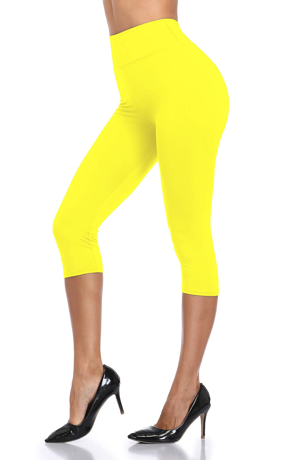 Women's High Waisted Capri Leggings - Plus Size Tummy Control Yoga Pants for Workout, Jogging & Lounge Wear | Stretchy Comfortable Activewear for Gym, Running & Everyday Use