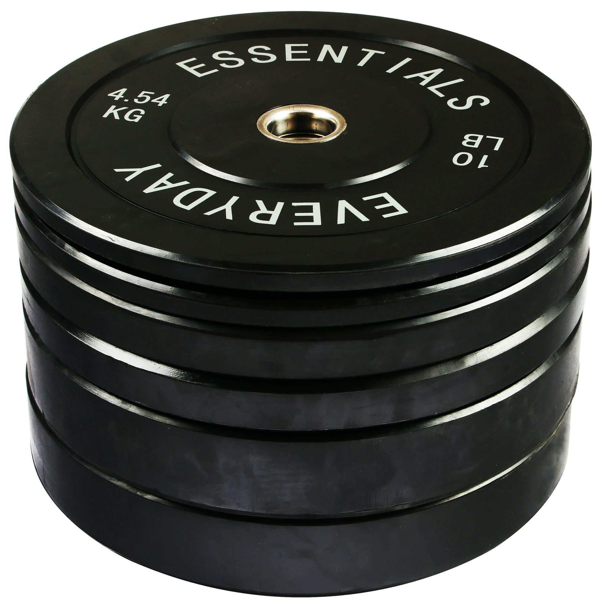 BalanceFrom EEBP BLK101525P 100lbs Black Bumper Plate Set - Olympic Weight Plates for CrossFit, Powerlifting & Home Gym Workouts
