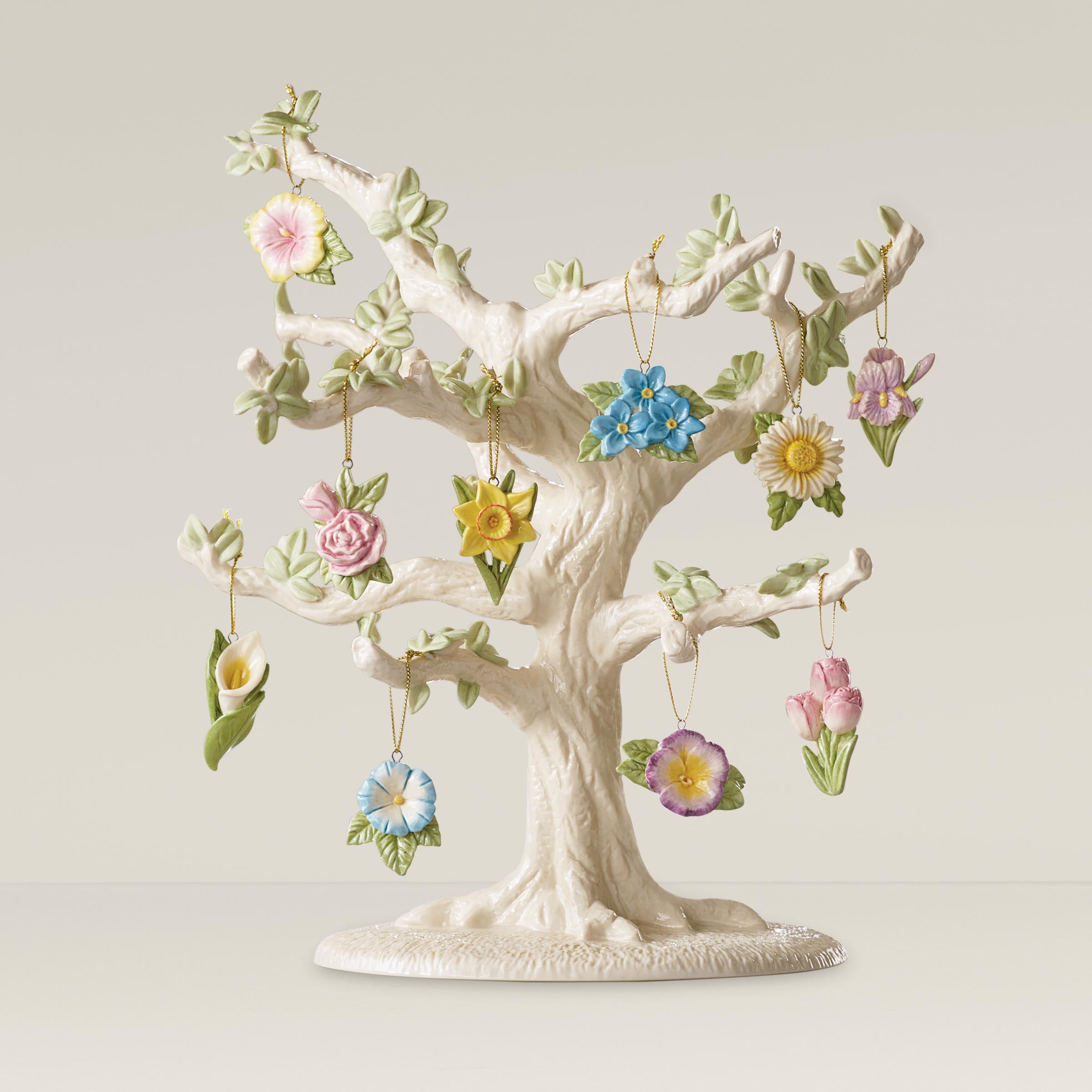 Celebrate Flowers 10-Piece Ornament Set - Elegant Floral Decor for Christmas Tree, Home, and Party Decoration | Perfect for Holiday, Wedding, and Special Occasions