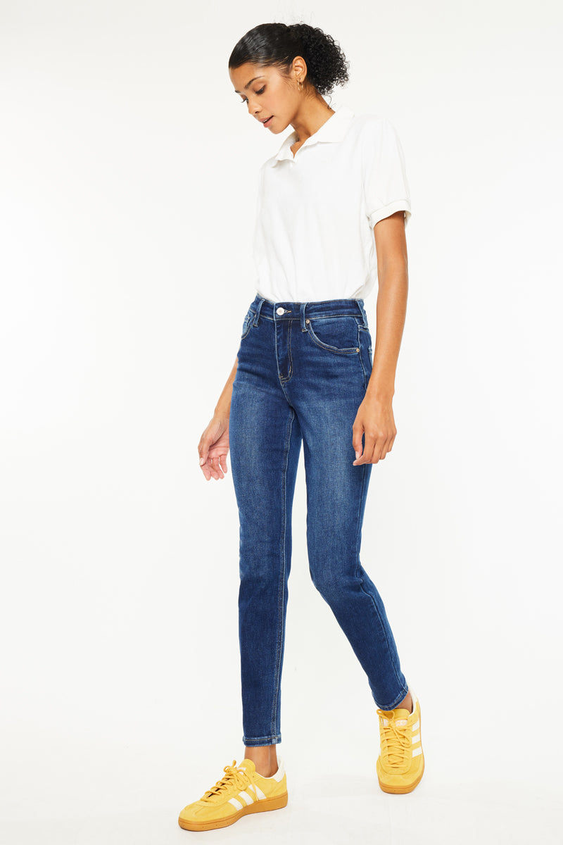 Jovi Essentials High Rise Cigarette Leg Jeans for Women - Slimming Stretch Denim Pants | Perfect for Casual Wear, Office Outfits & Night Out