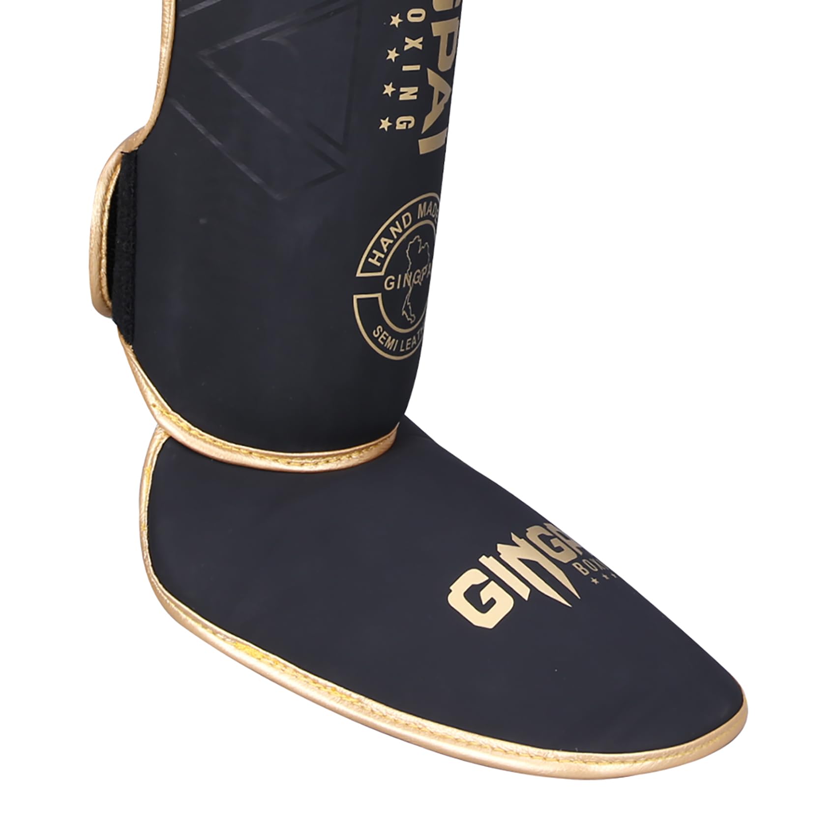 GINGPAI WKF Approved Karate Shin Guards - Martial Arts Leg Protection for Kids, Men & Women - Ideal for Training, Sparring & Competition