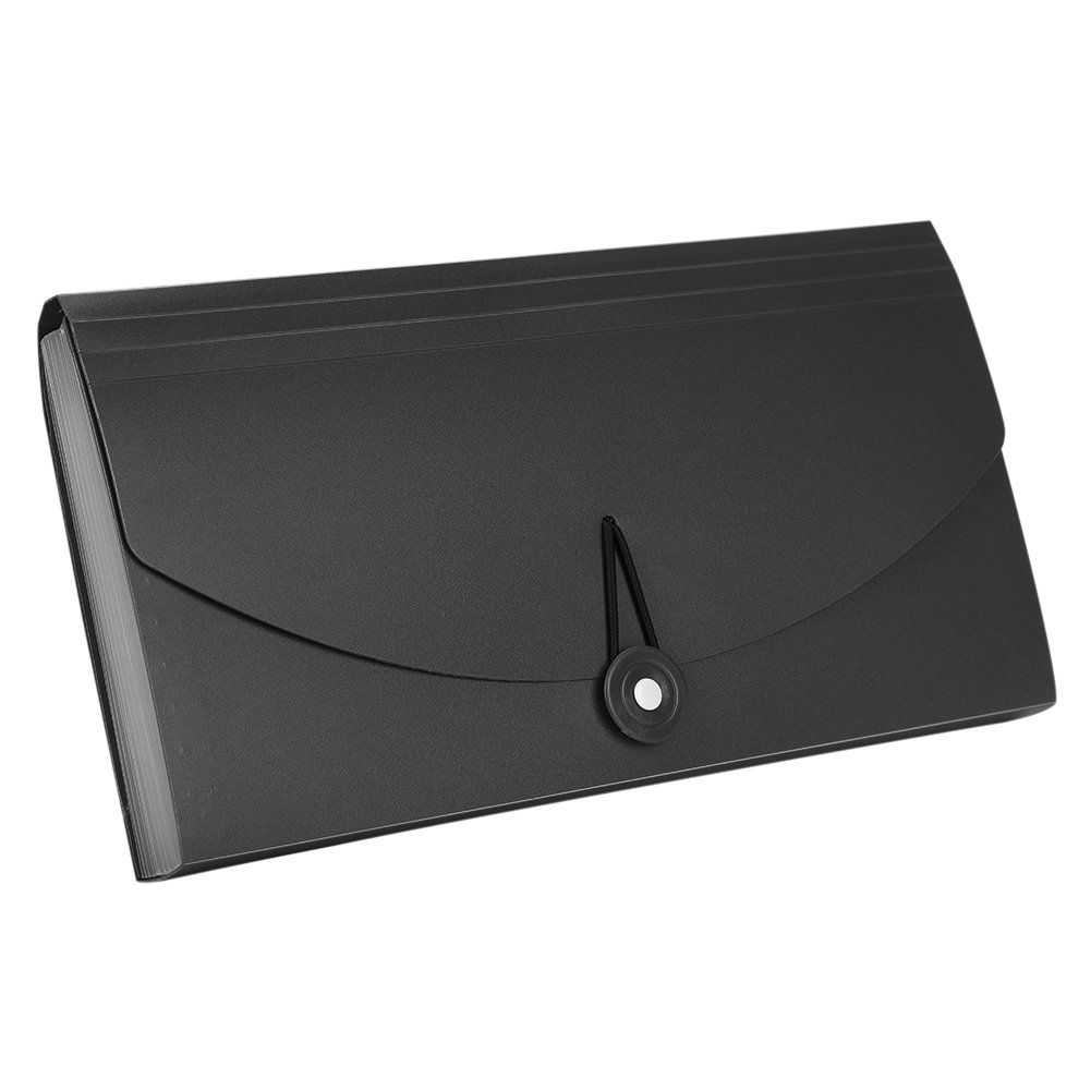 Portable Expanding File Folder with 13 Pockets - Waterproof Accordion Organizer with Elastic Closure & Tabs for Receipts, Coupons, Tickets - Perfect for Office, School, Travel & Home Organization